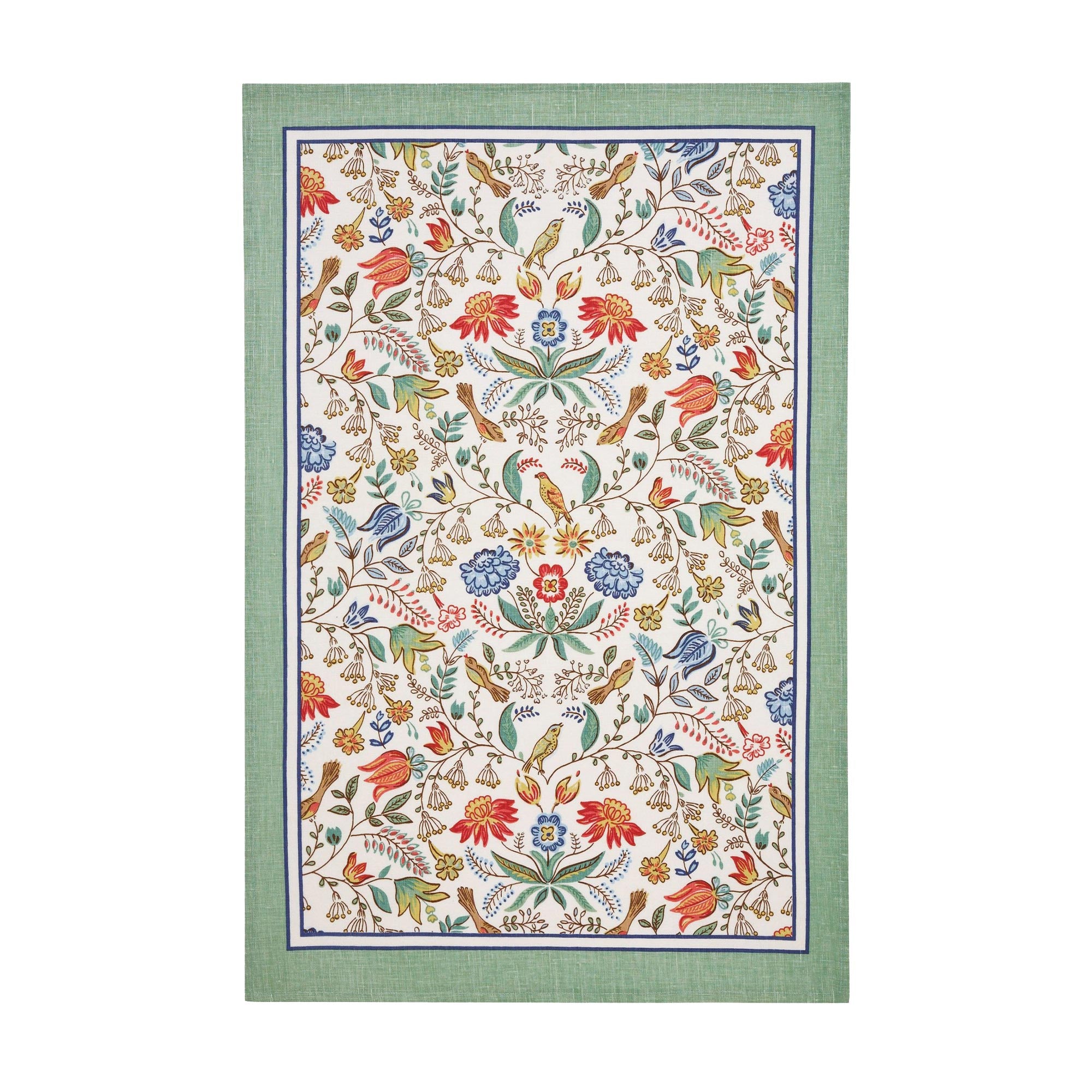 Arts & Crafts Cotton Tea Towel in Green - Tea Towel - Ulster Weavers