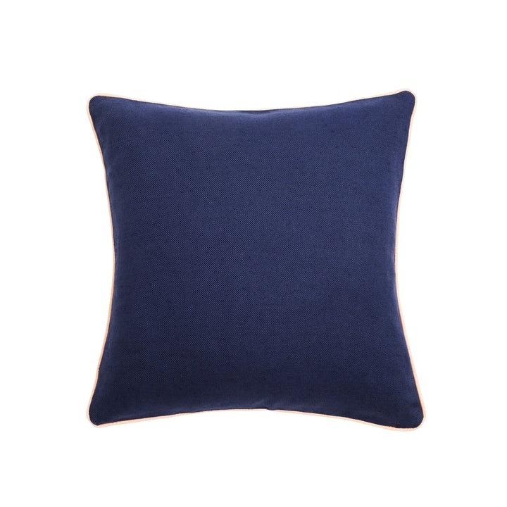 Ulster Weavers Plain Linen Cushion - Hillsborough Floral (50cm x 50cm, Dusty Pink/Navy) - Filled Cushion - Ulster Weavers