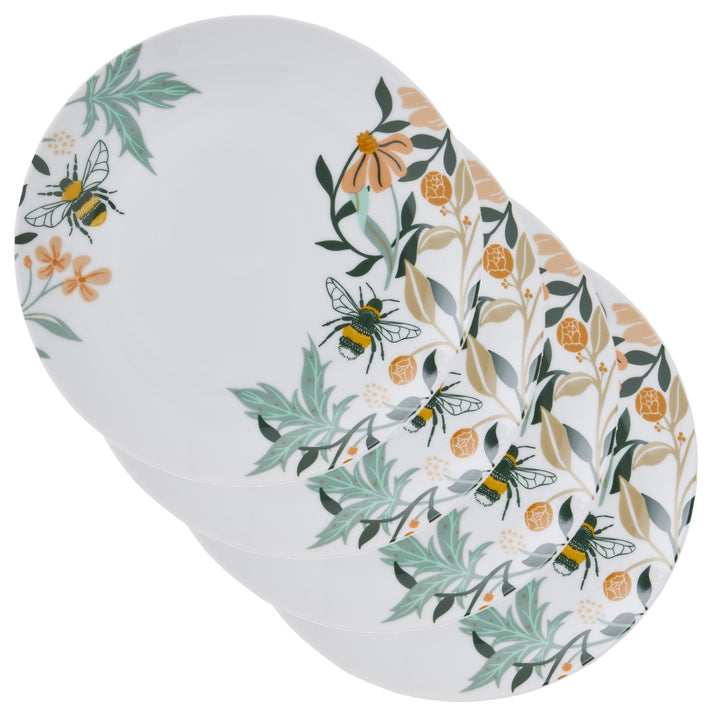 Ulster Weavers Bee Bloom Side Plate - Porcelain - 4 Pack One Size in White