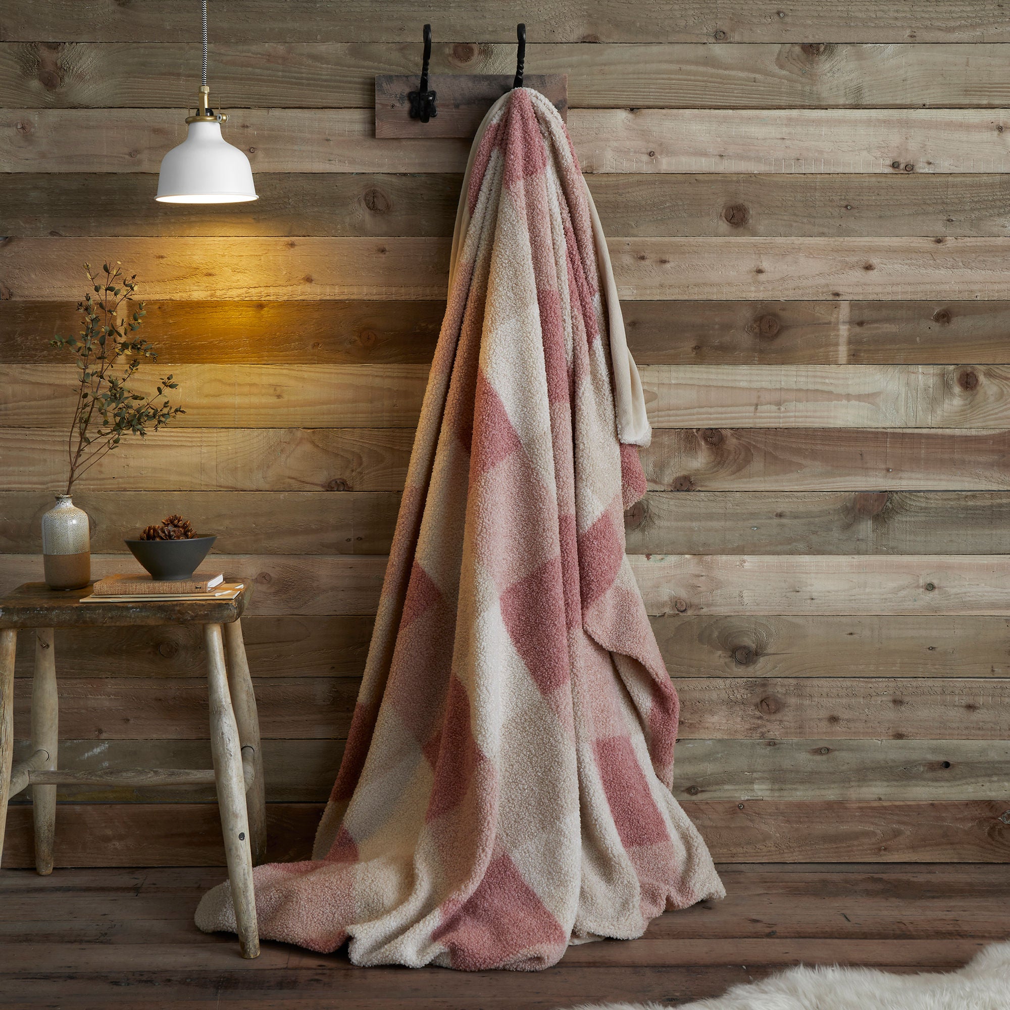 Ashford Check Throw in Natural 150 x 200cm - Throw - Appletree