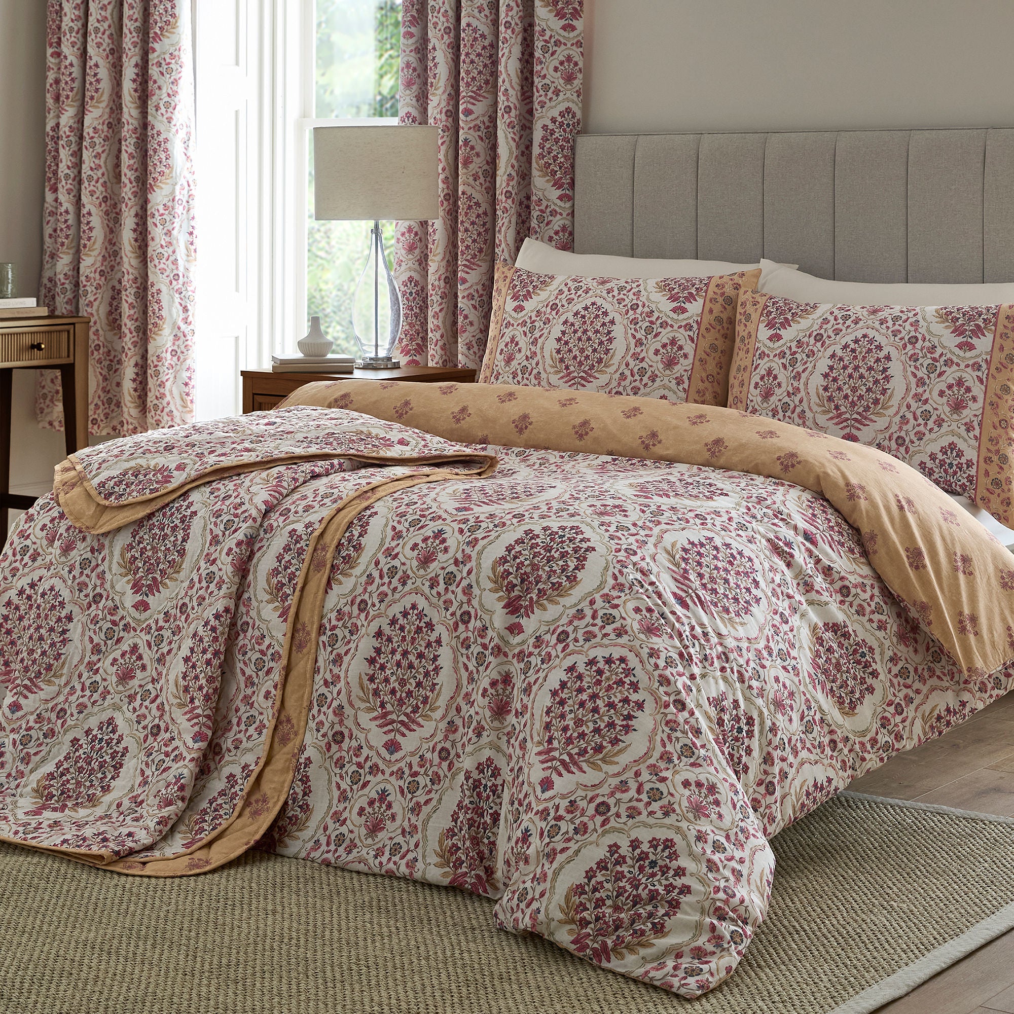 Ashmead Duvet Cover Set in Berry - Duvet Cover Set - D & D Design