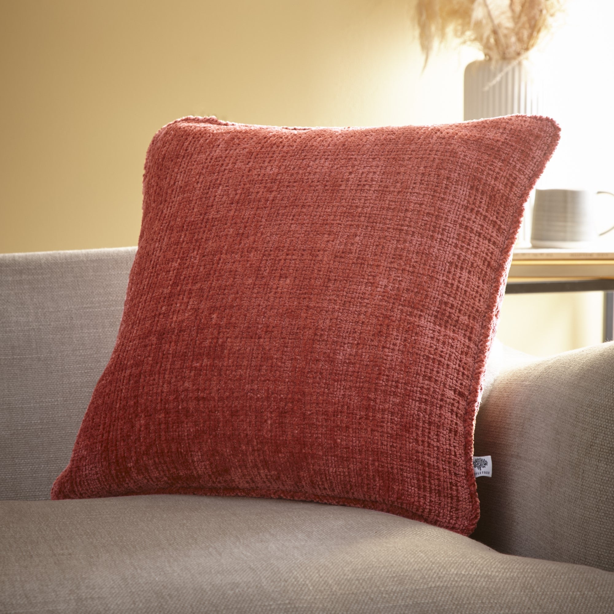 Alba Cushion by Appletree Loft in Terracotta 43 x 43cm