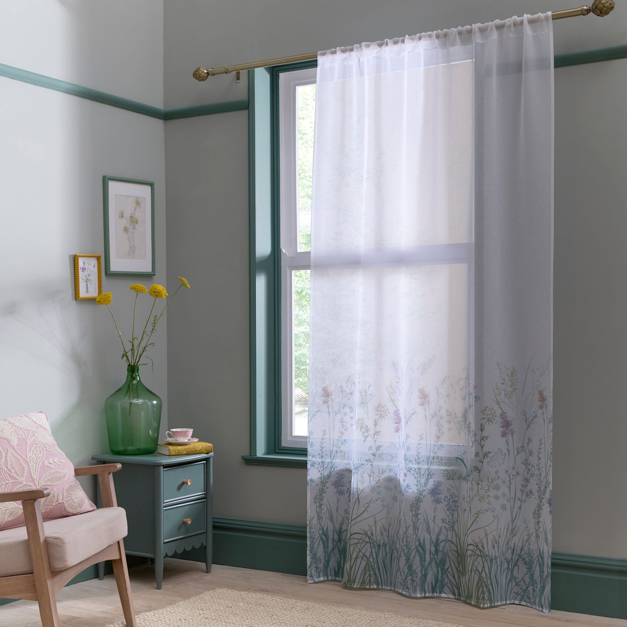 Arianna Voile Panel by Appletree Heritage in Natural - Voile Panel - Appletree Heritage