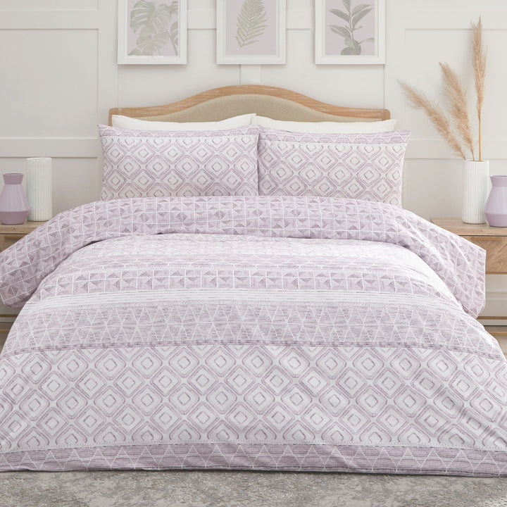 Aden Duvet Cover Set by Dreams & Drapes Design in Plum - Duvet Cover Set - Dreams & Drapes Design