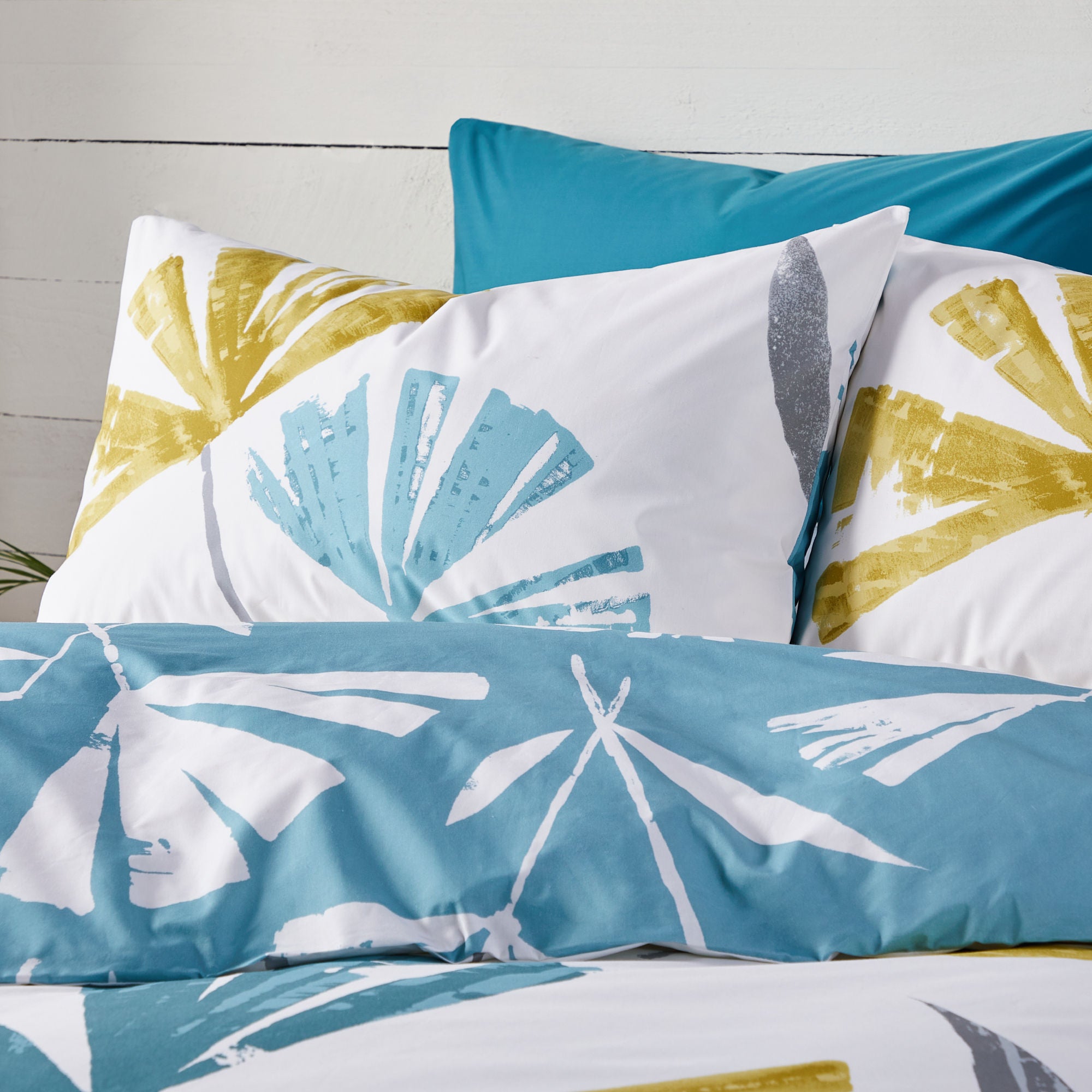 Alma Duvet Cover Set by Fusion in Teal - Duvet Cover Set - Fusion