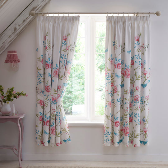 Amelle Pencil Pleat Curtains in Blue