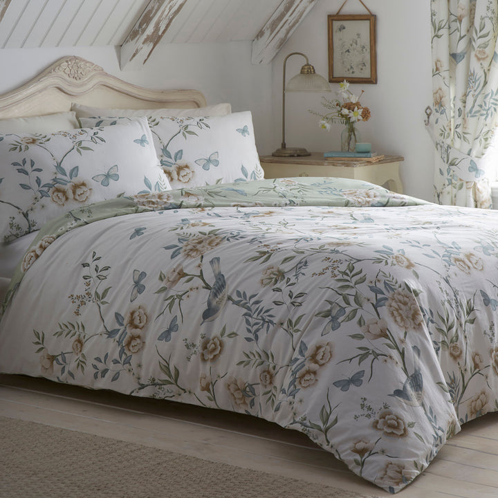 Amelle Duvet Cover Set by Dreams & Drapes Design in Green - Duvet Cover Set - Dreams & Drapes Design