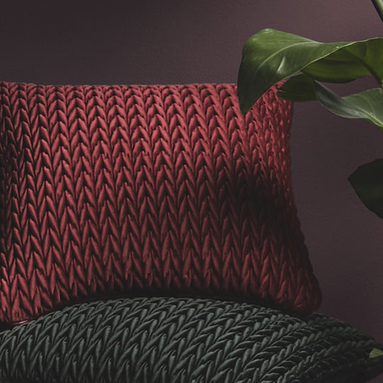 Amory Cushion in Claret 43 x 43cm