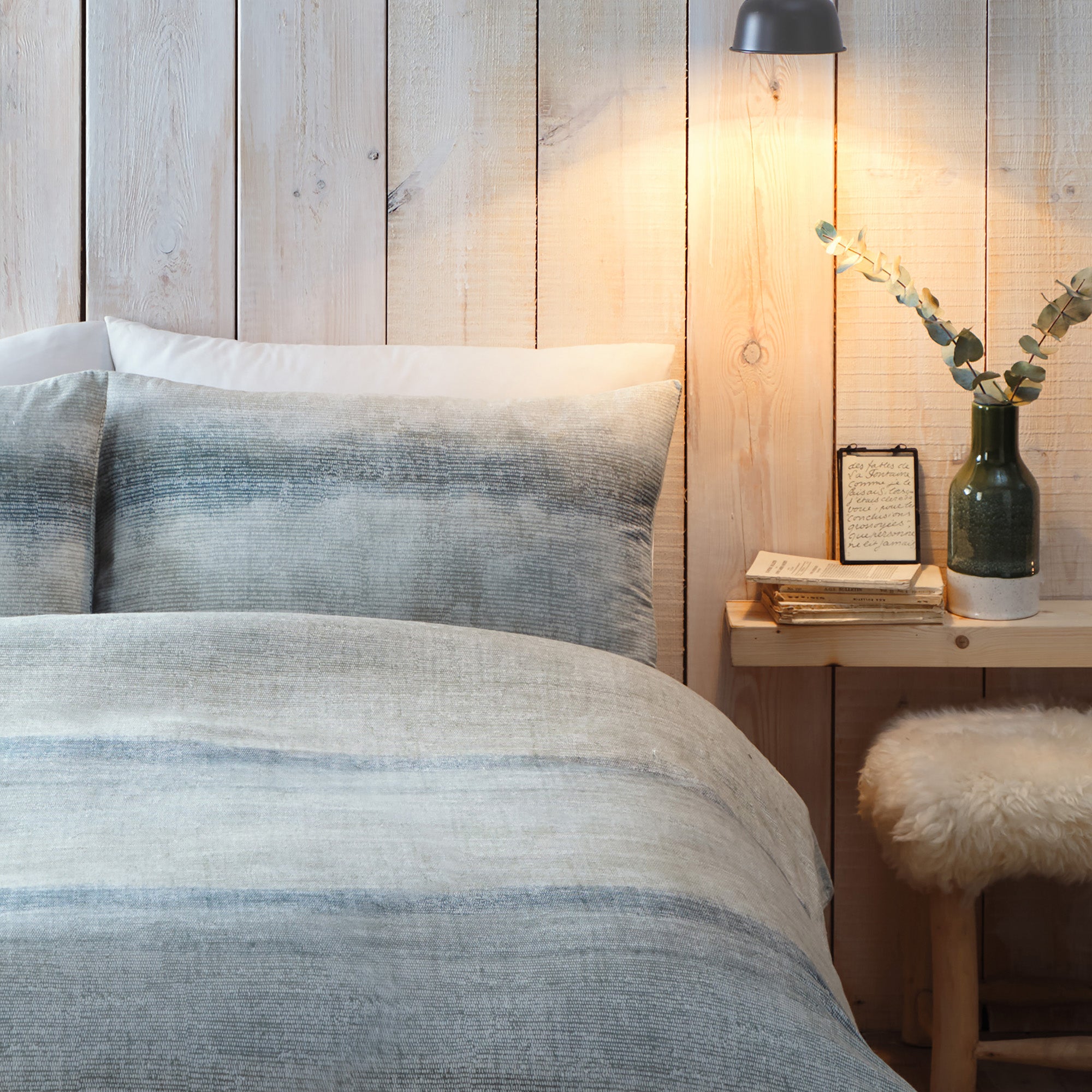 Anson Stripe Duvet Cover Set by Appletree Hygge in Green - Duvet Cover Set - Appletree Hygge