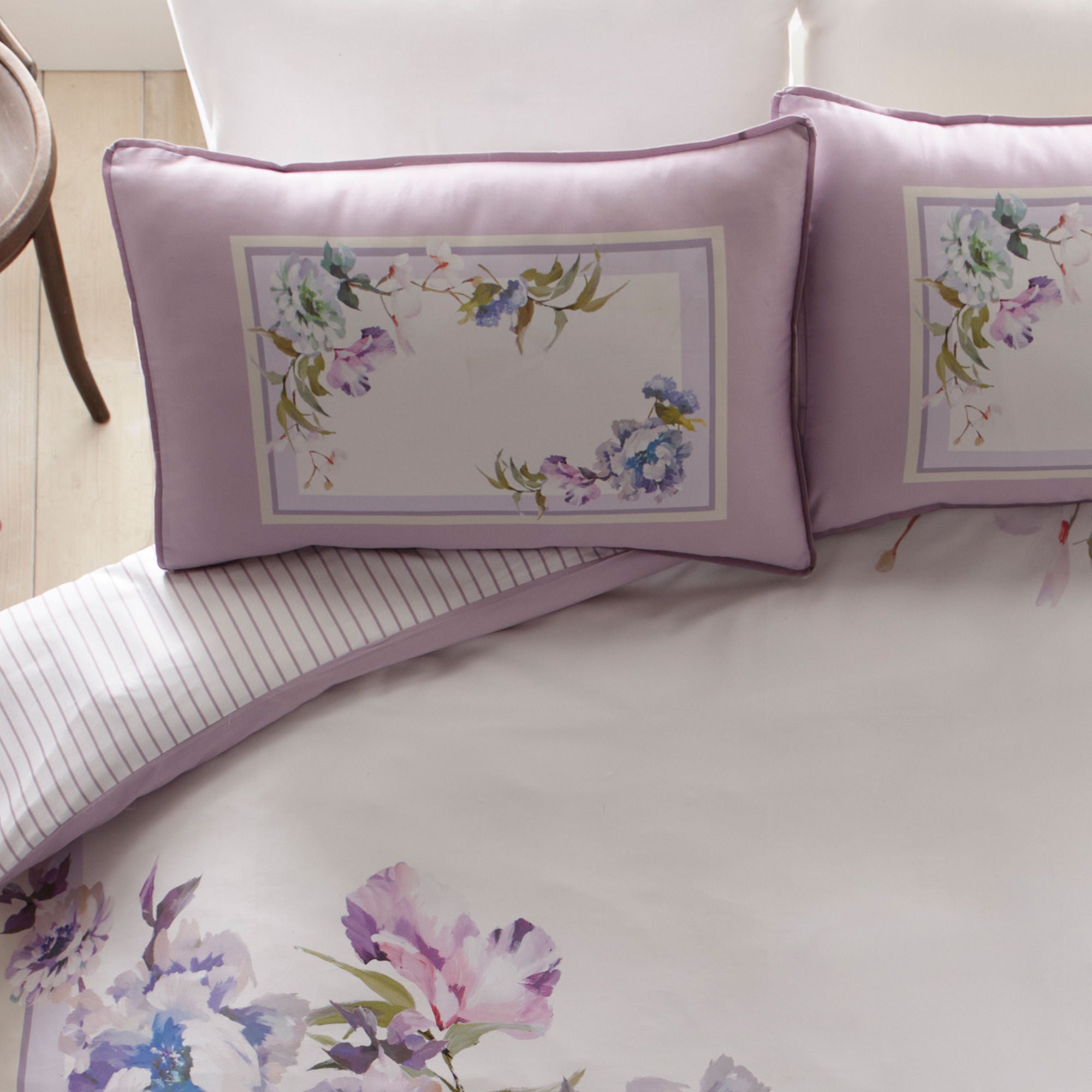 Arley Duvet Cover Set by Appletree Heritage in Mauve - Duvet Cover Set - Appletree Heritage