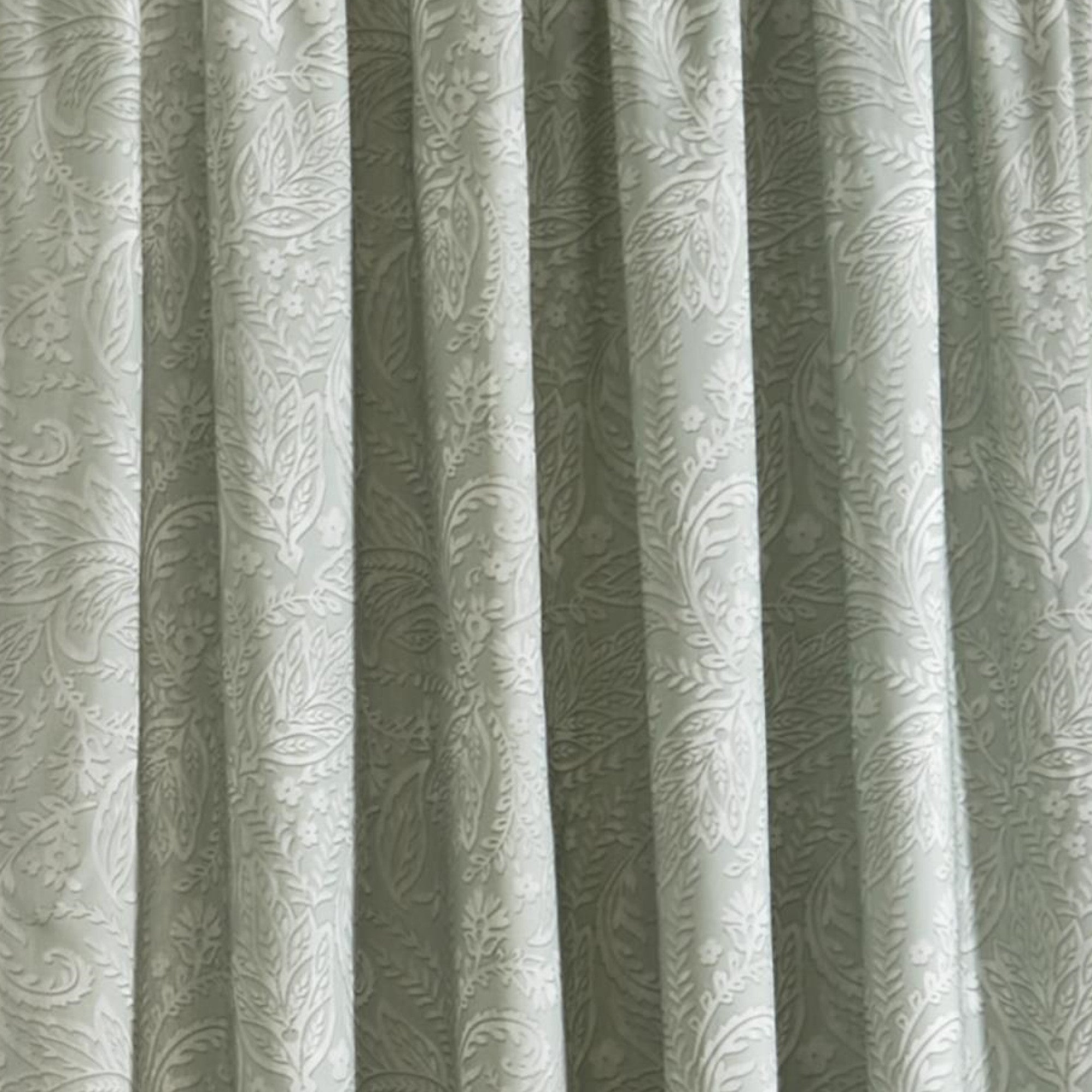 Aveline Pair of Pencil Pleat Curtains With Tie-Backs by Dreams & Drapes in Green - Pair of Pencil Pleat Curtains With Tie-Backs - Dreams & Drapes Curtains