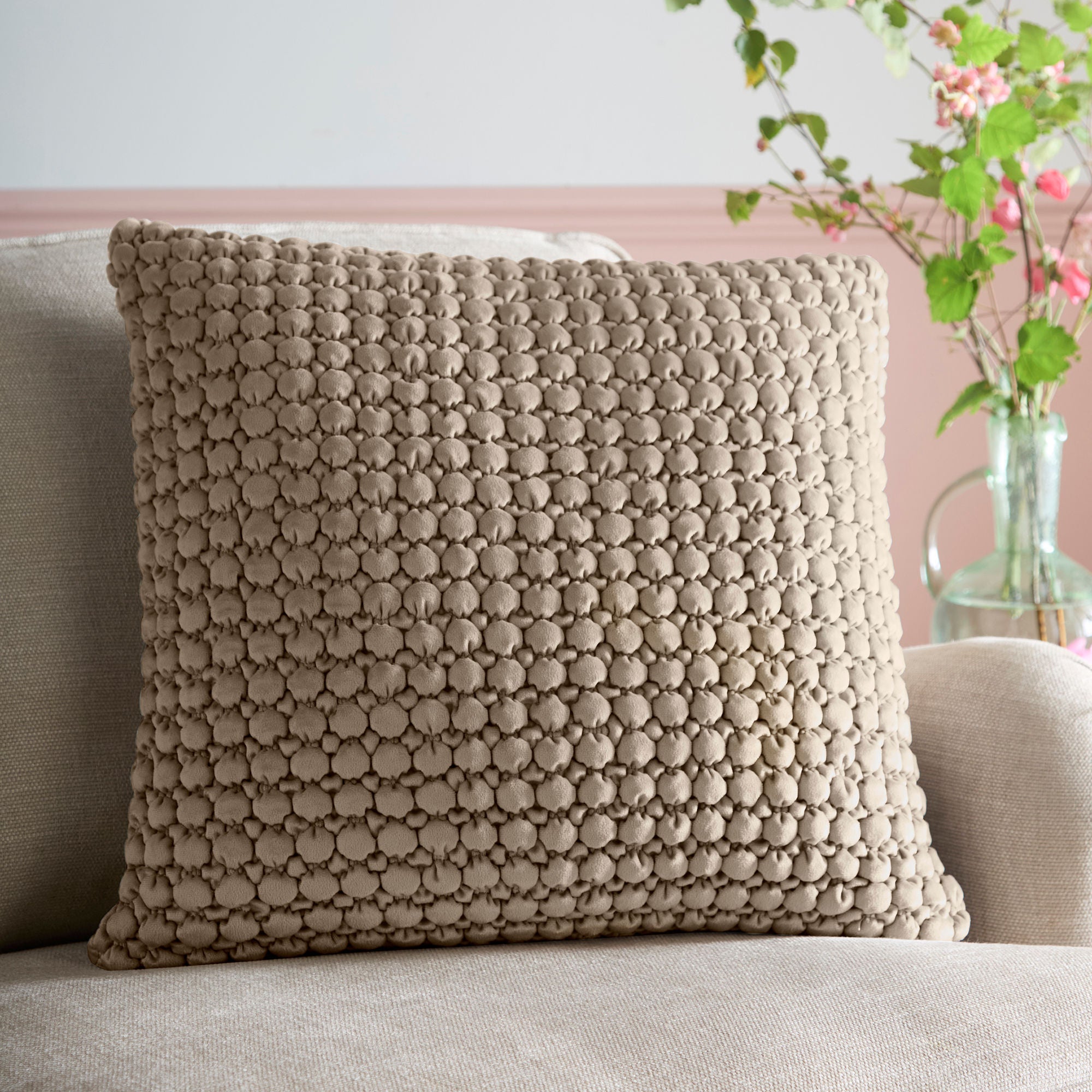 Bobble Cushion in Natural 55 x 55cm - Cushion - Appletree