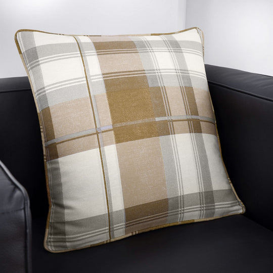 Balmoral Check Cushion in Natural 43 x 43cm