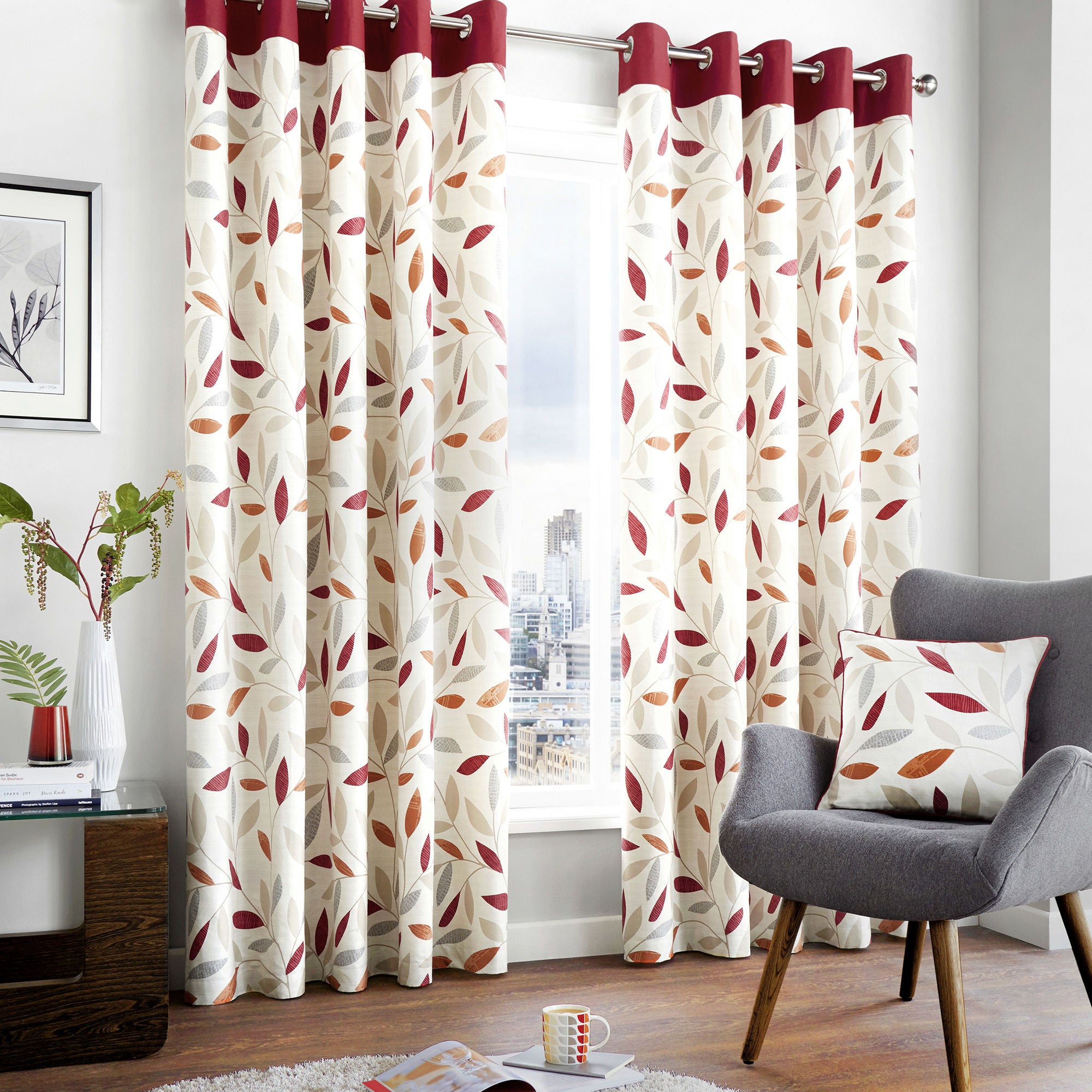 Beechwood Cushion by Fusion in Red 43 x 43cm - Cushion - Fusion