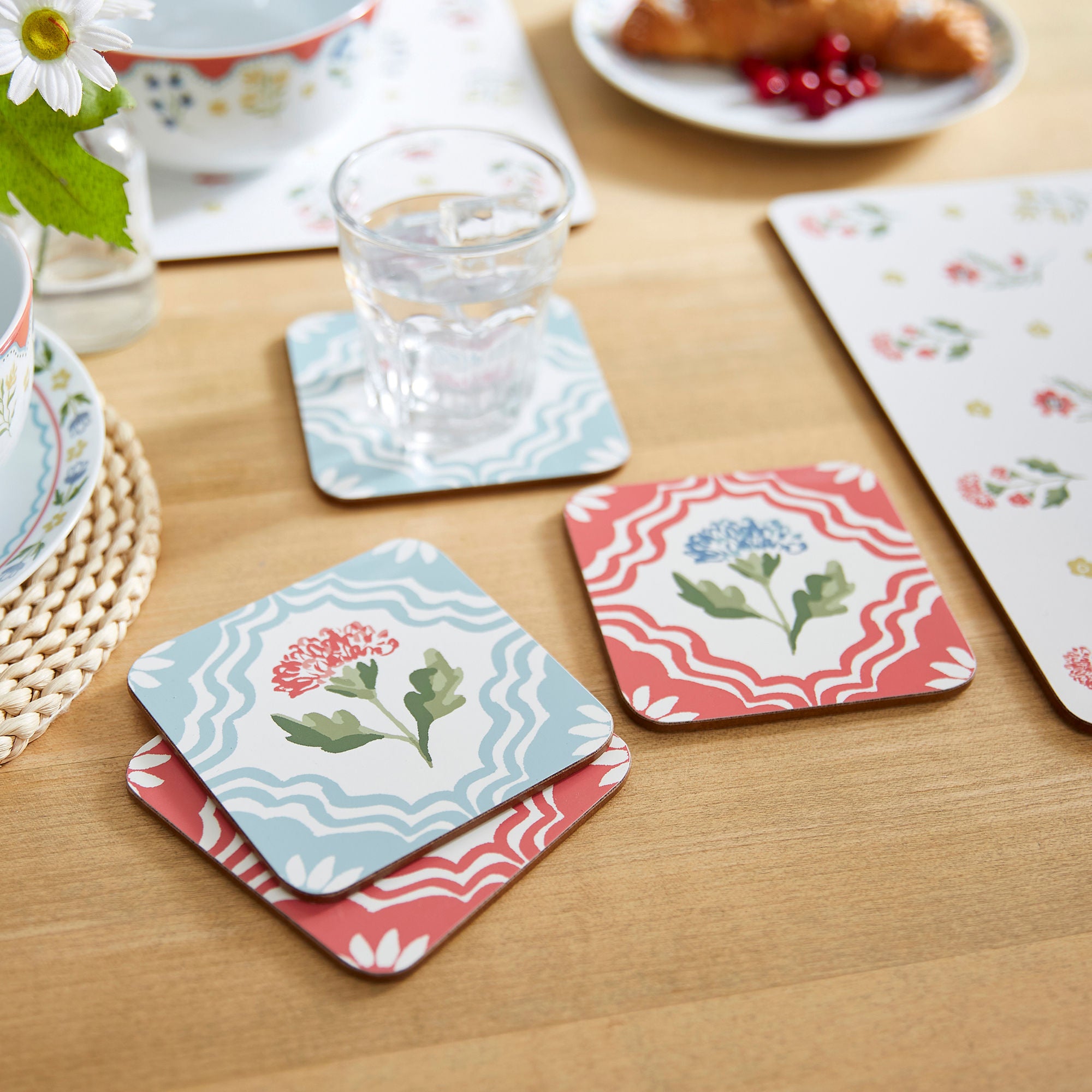 Ulster Weavers Boho Floral Coasters - 4 Pack One Size in Multi - Coaster - Ulster Weavers