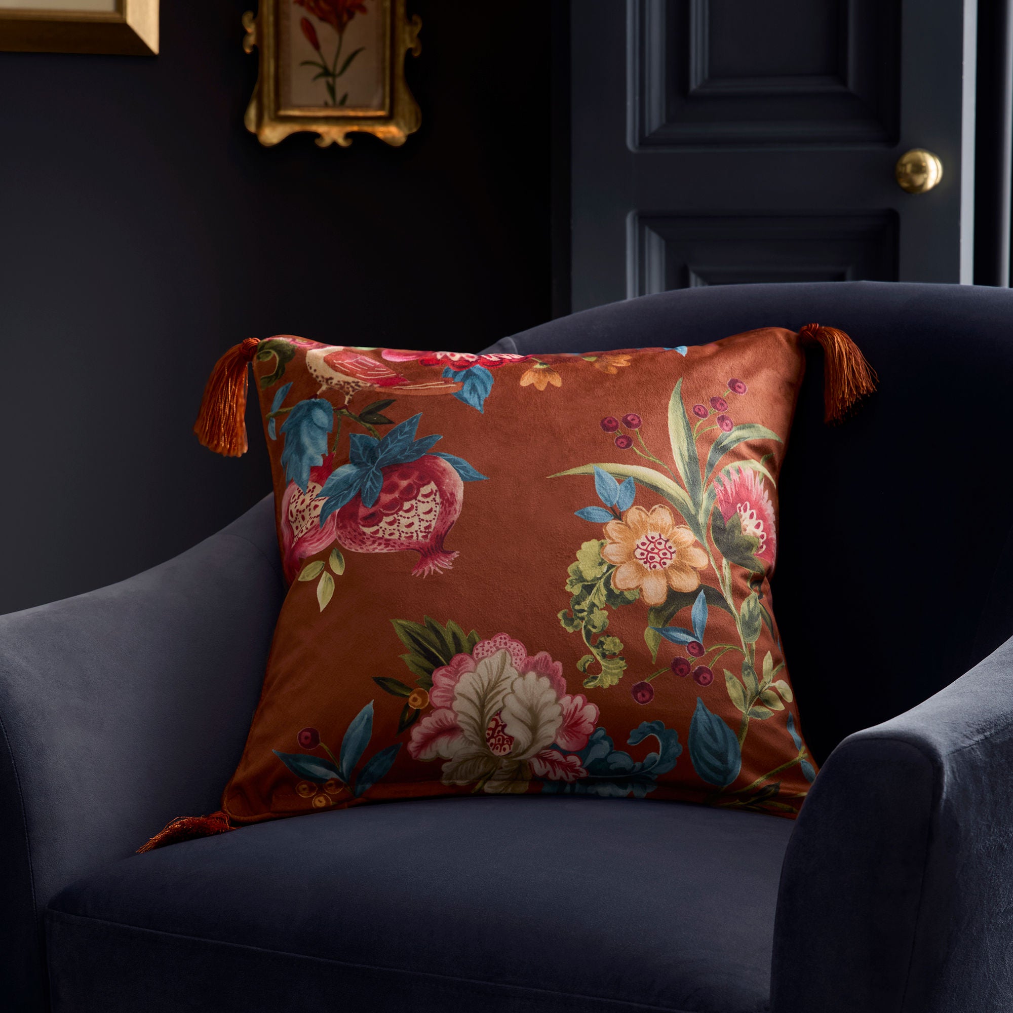 Bejewelled Cushion in Spice 43 x 43cm - Cushion - Dreams & Drapes