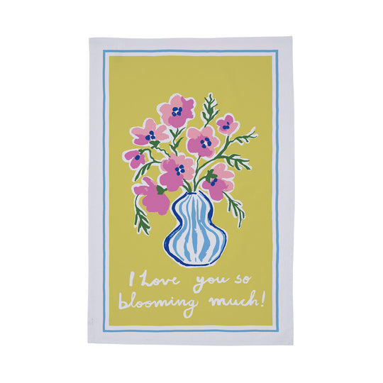 Blooming Much Cotton Tea Towel in Multicolour