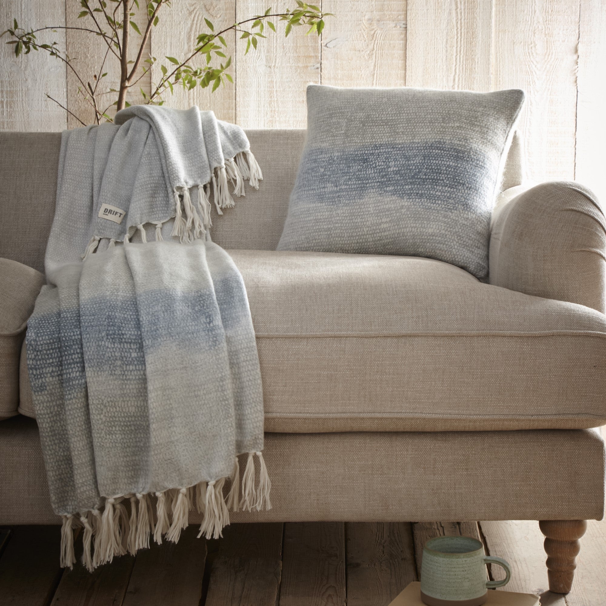 Bretton Cushion by Drift Home in Green 43 x 43cm - Cushion - Drift Home