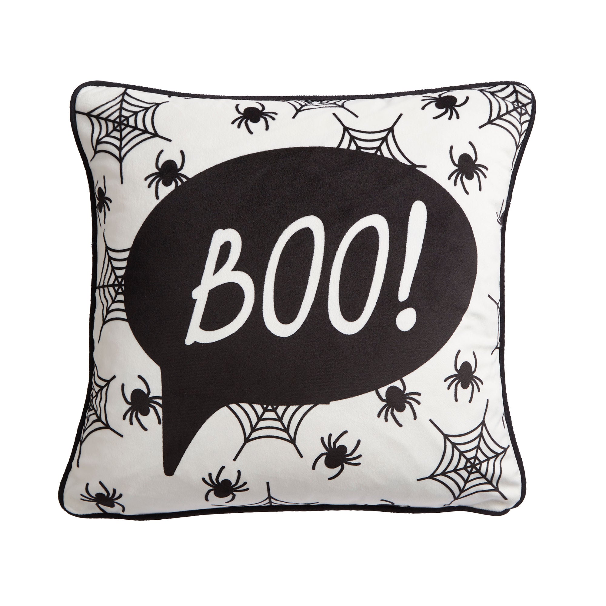 Boo Cushion by Bedlam in Black 43 x 43cm - Cushion - Bedlam