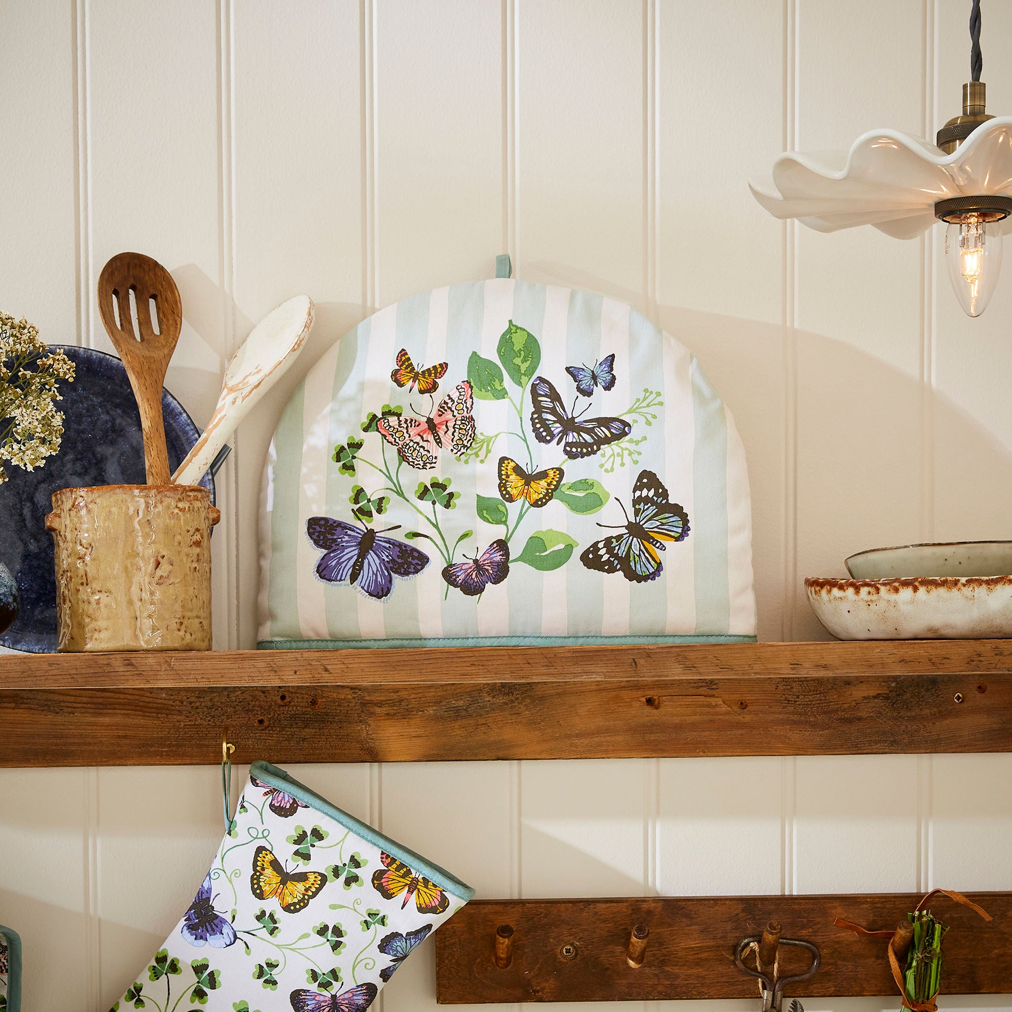 Butterfly Grove Tea Cosy in Blue - Tea Cosy - Ulster Weavers