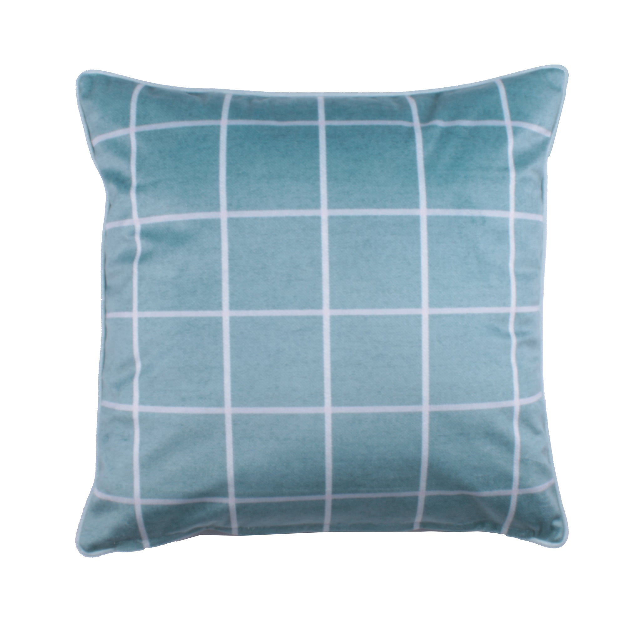Bear Walks Cushion by Dreams & Drapes Lodge in Teal 43 x 43cm - Cushion - Dreams & Drapes Lodge