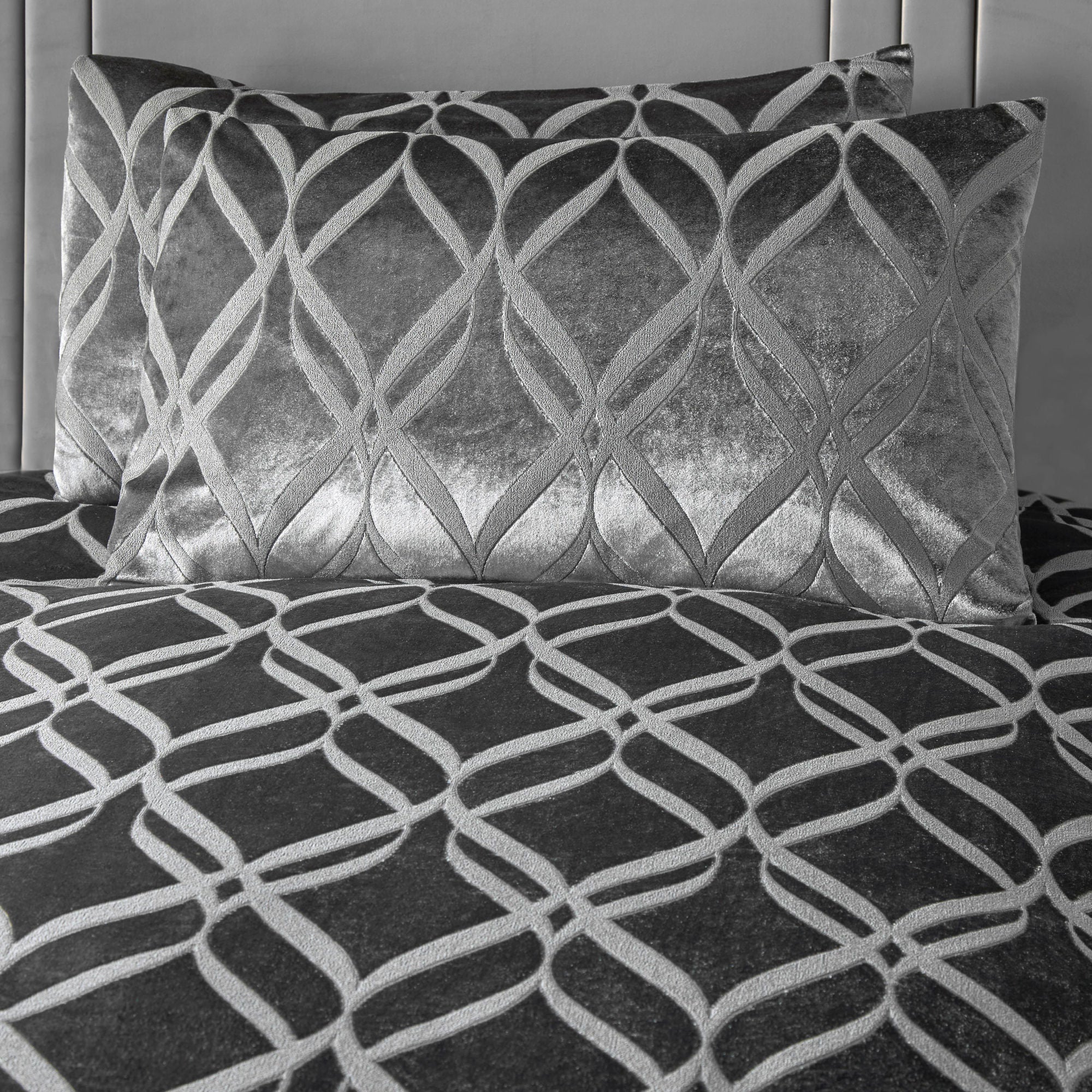Belfort Duvet Cover Set by Soiree in Slate - Duvet Cover Set - Soiree