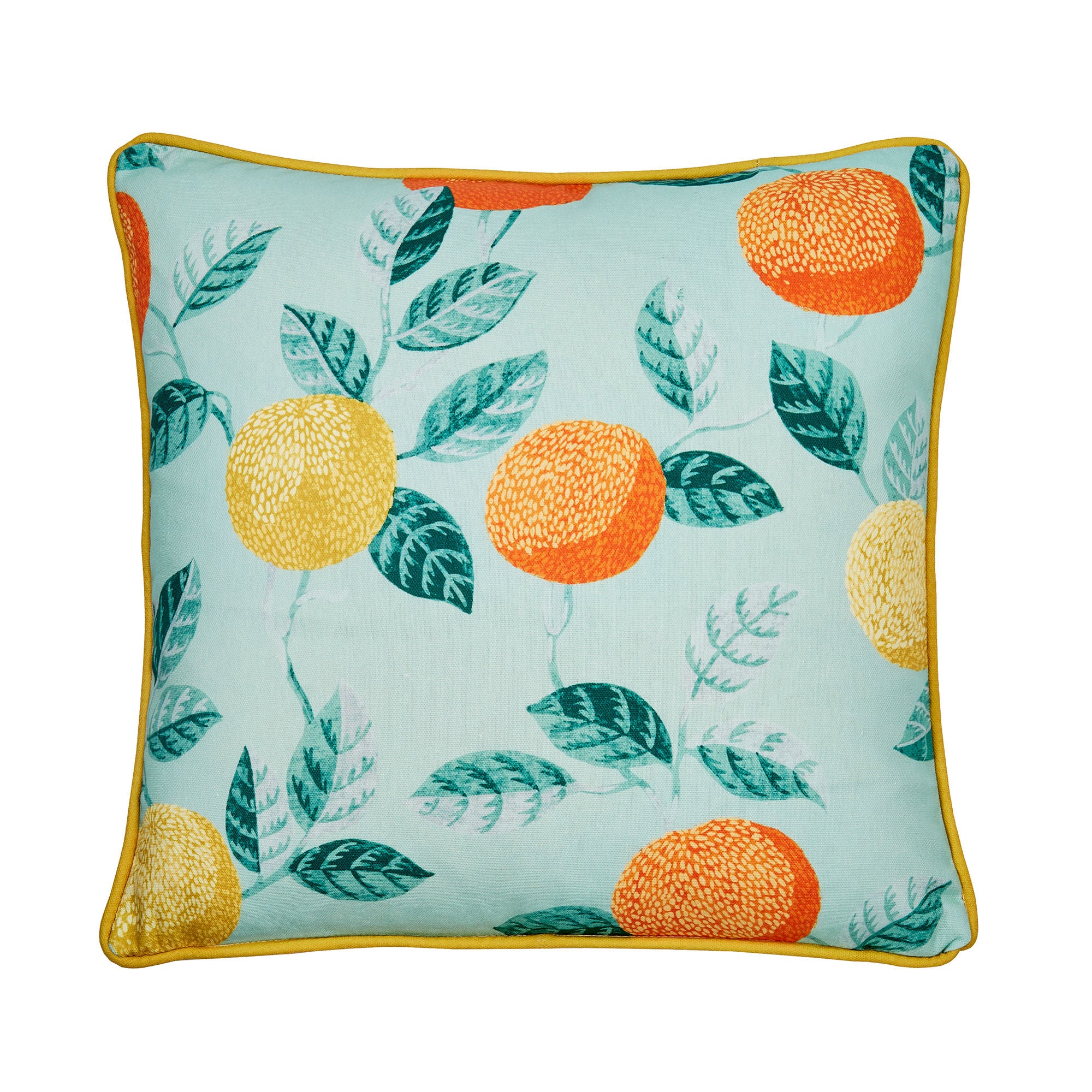 Botanical Fruits Outdoor Cushion by Dreams & Drapes Design in Green 43 x 43cm - Cushion - Dreams & Drapes Design