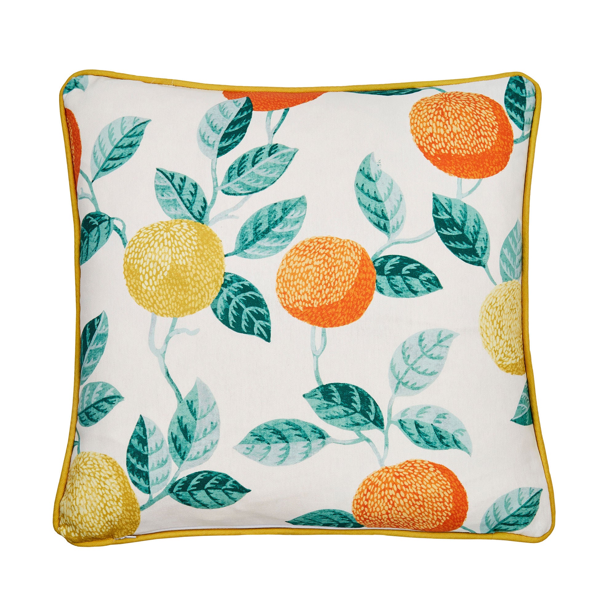 Botanical Fruits Outdoor Cushion by Dreams & Drapes Design in Green 43 x 43cm - Cushion - Dreams & Drapes Design