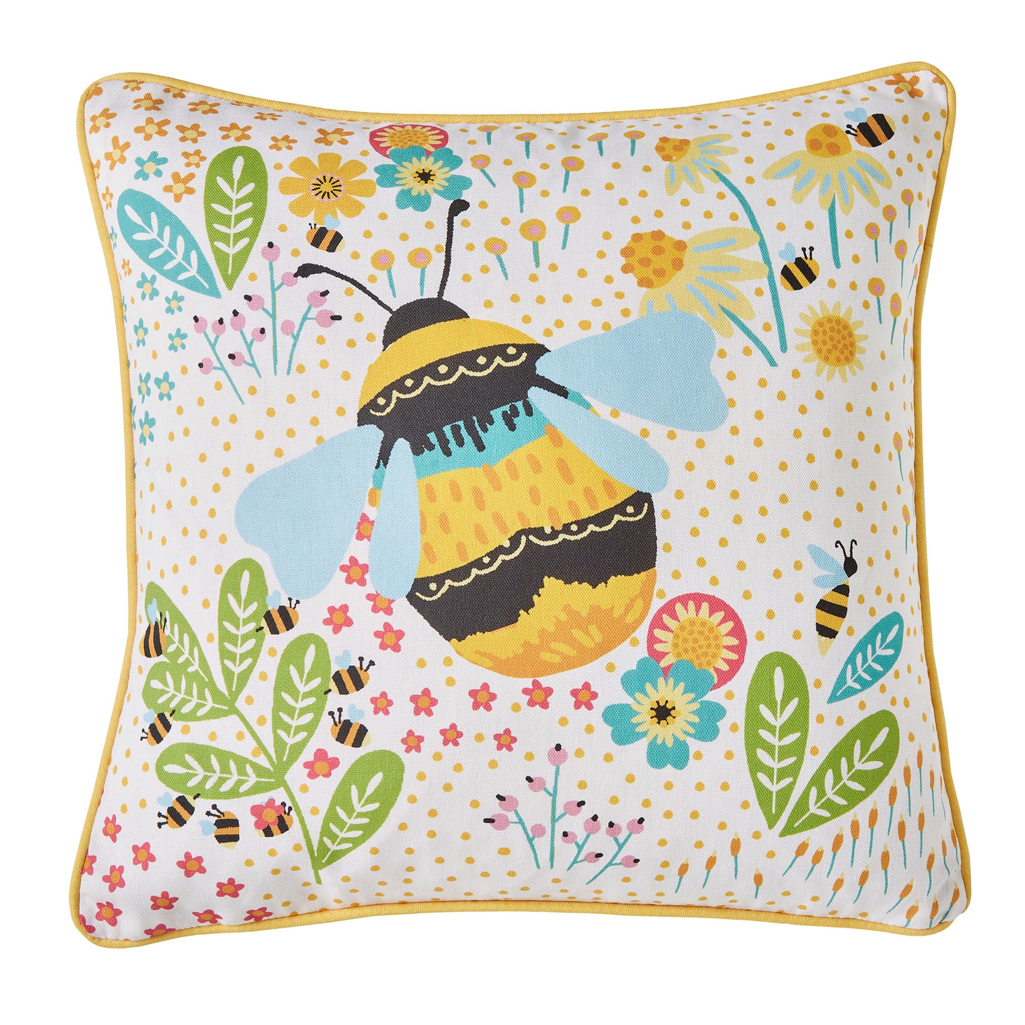 Buzzy Bee Outdoor Cushion by Fusion in Ochre 43 x 43cm - Cushion - Fusion