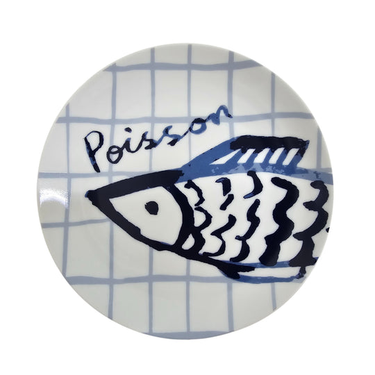 Catch of the Day Porcelain Side Plate in Multicolour