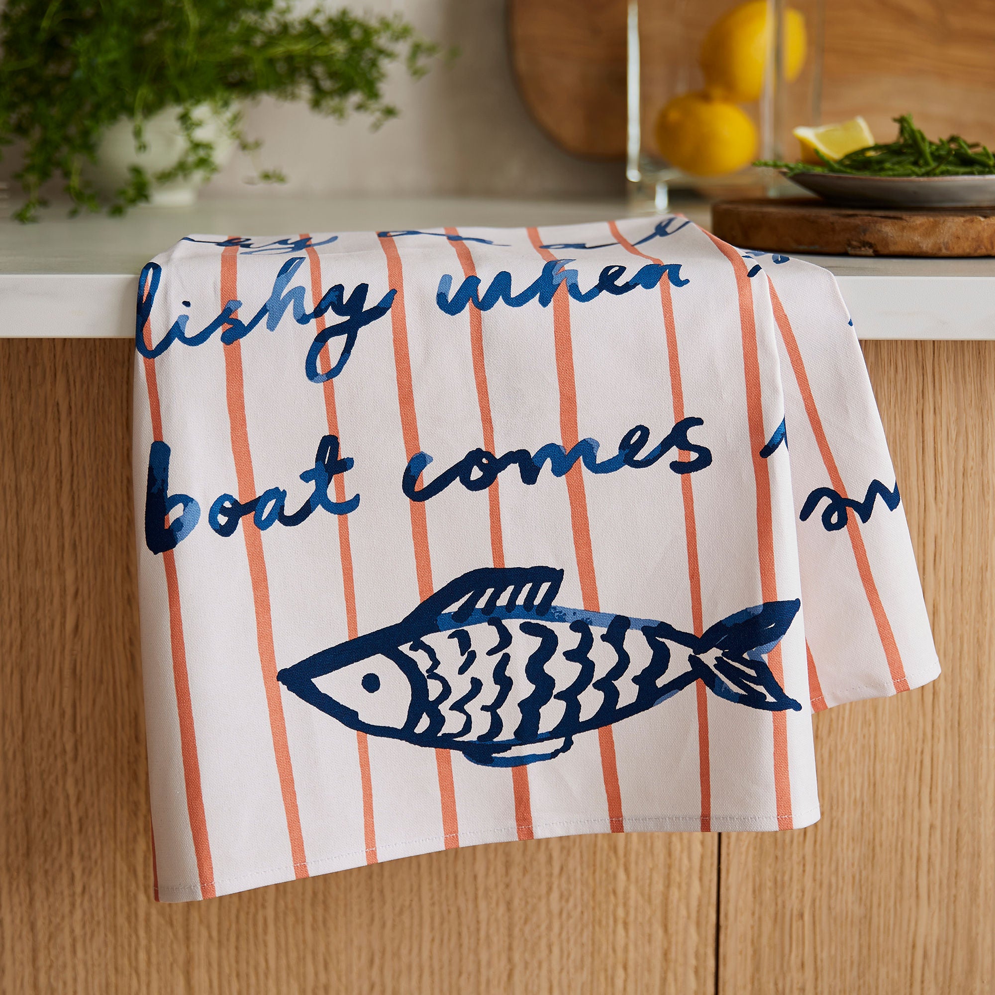 Ulster Weavers Catch of the Day Tea Towel - Cotton One Size in Multi - Tea Towel - Ulster Weavers