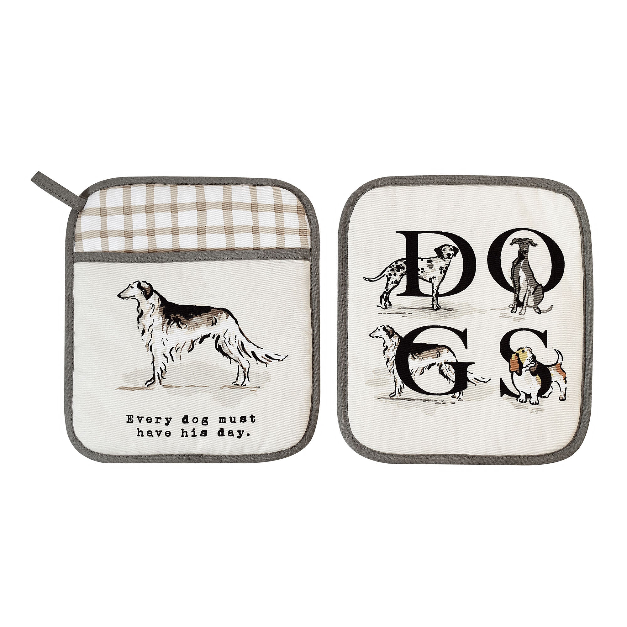 Country Dogs Pot Mitt in Brown - Pot Mitt - Ulster Weavers