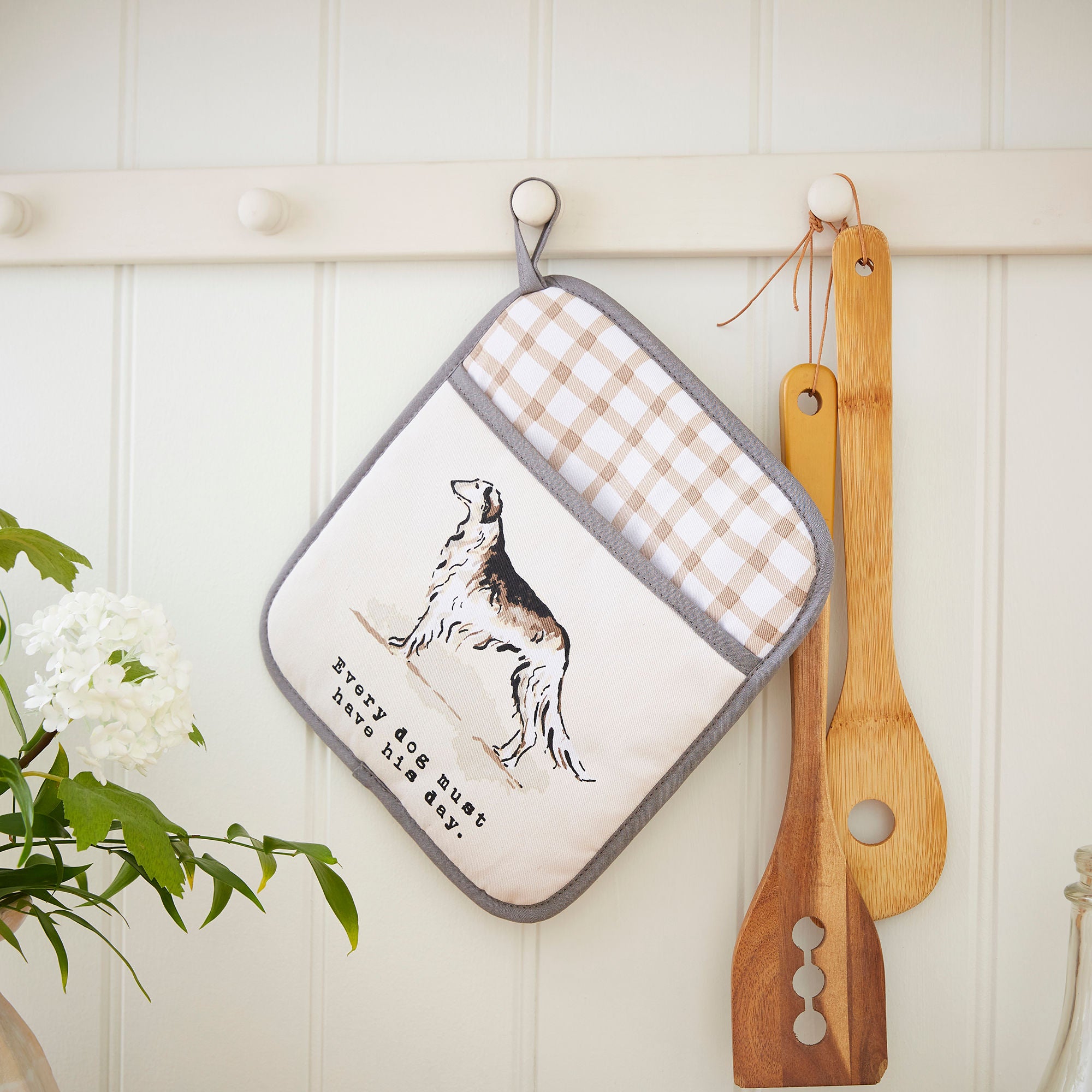 Country Dogs Pot Mitt in Brown - Pot Mitt - Ulster Weavers