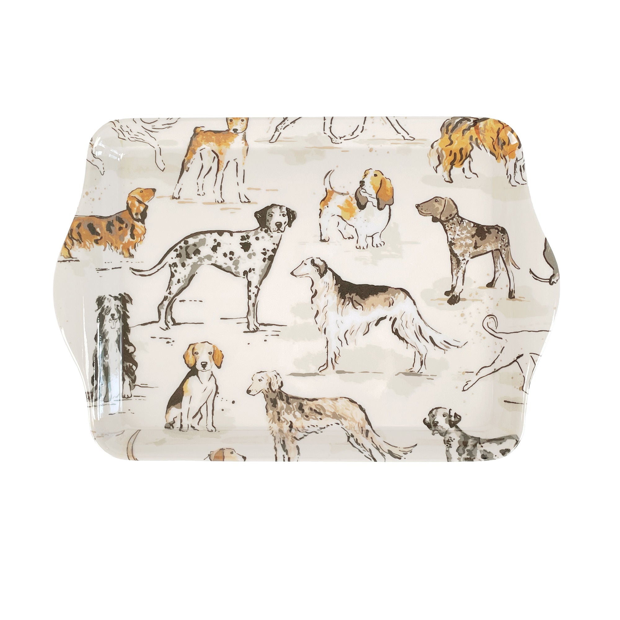 Country Dogs Scatter Tray in Brown - Tray - Ulster Weavers
