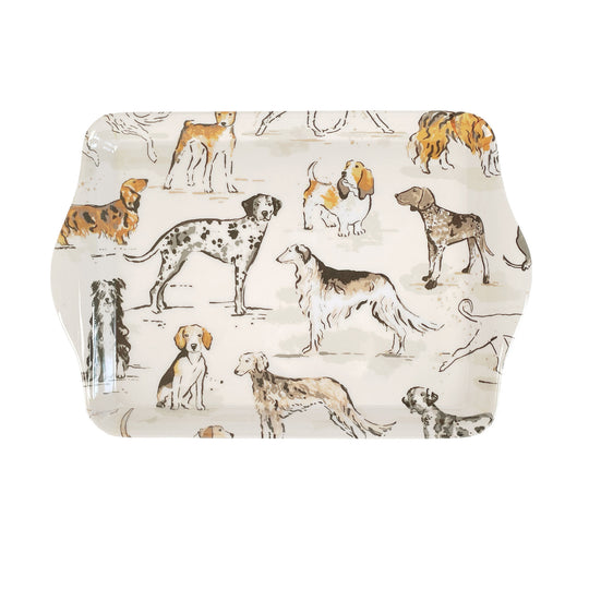 Country Dogs Scatter Tray in Brown