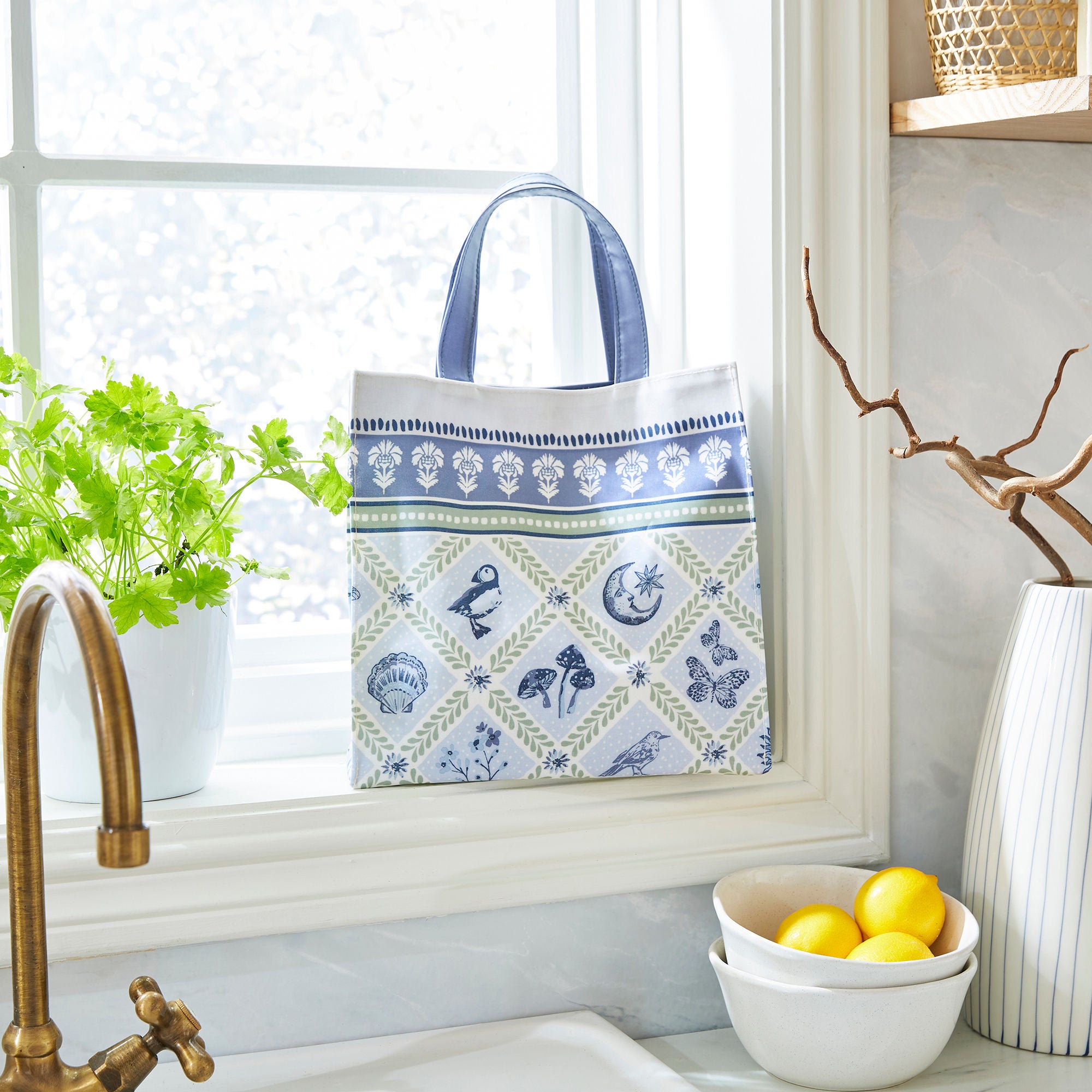 Coastal Treasures PVC Bag Small in Blue - Bag - Ulster Weavers