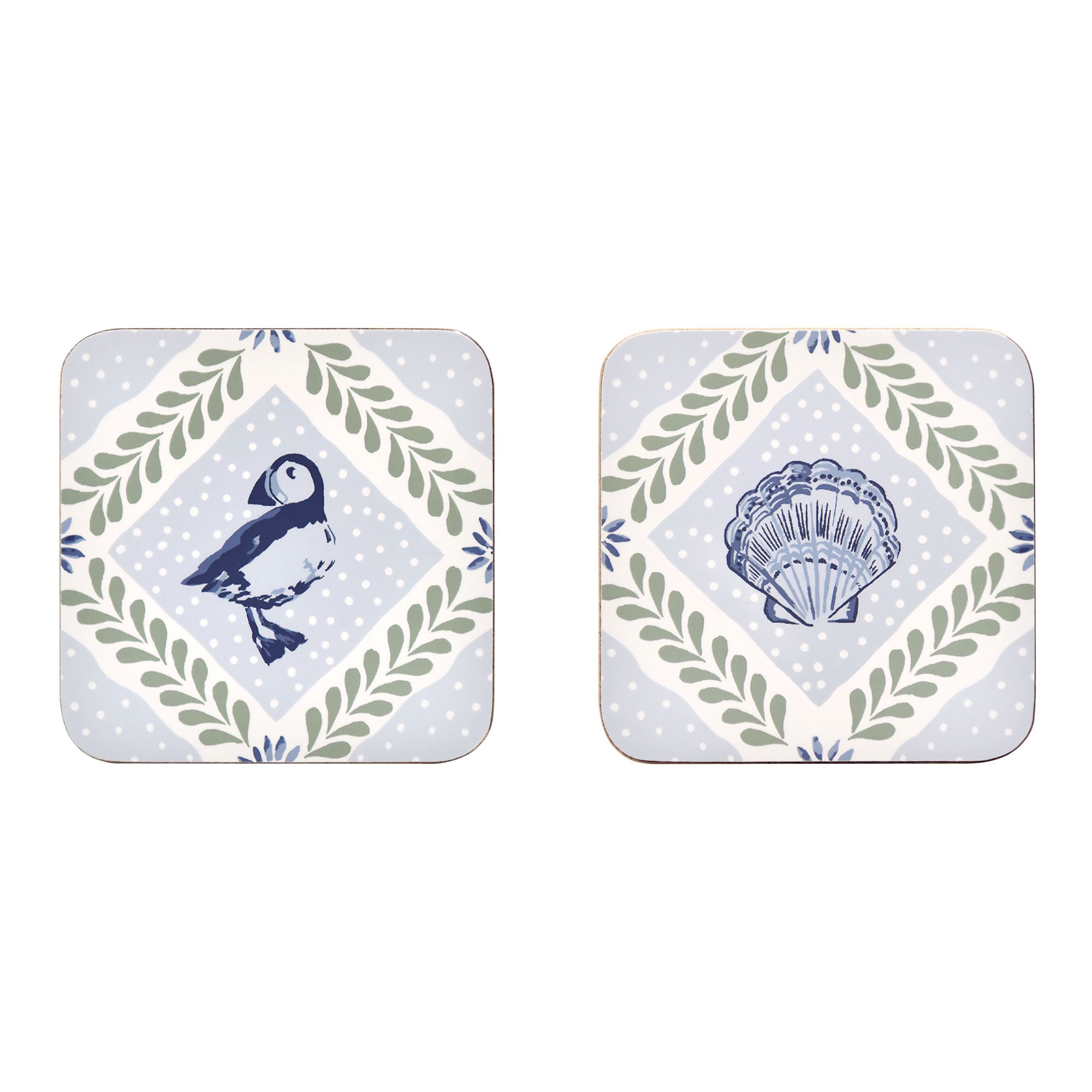Coastal Treasures Coasters 4 Pack in Blue - Coaster - Ulster Weavers