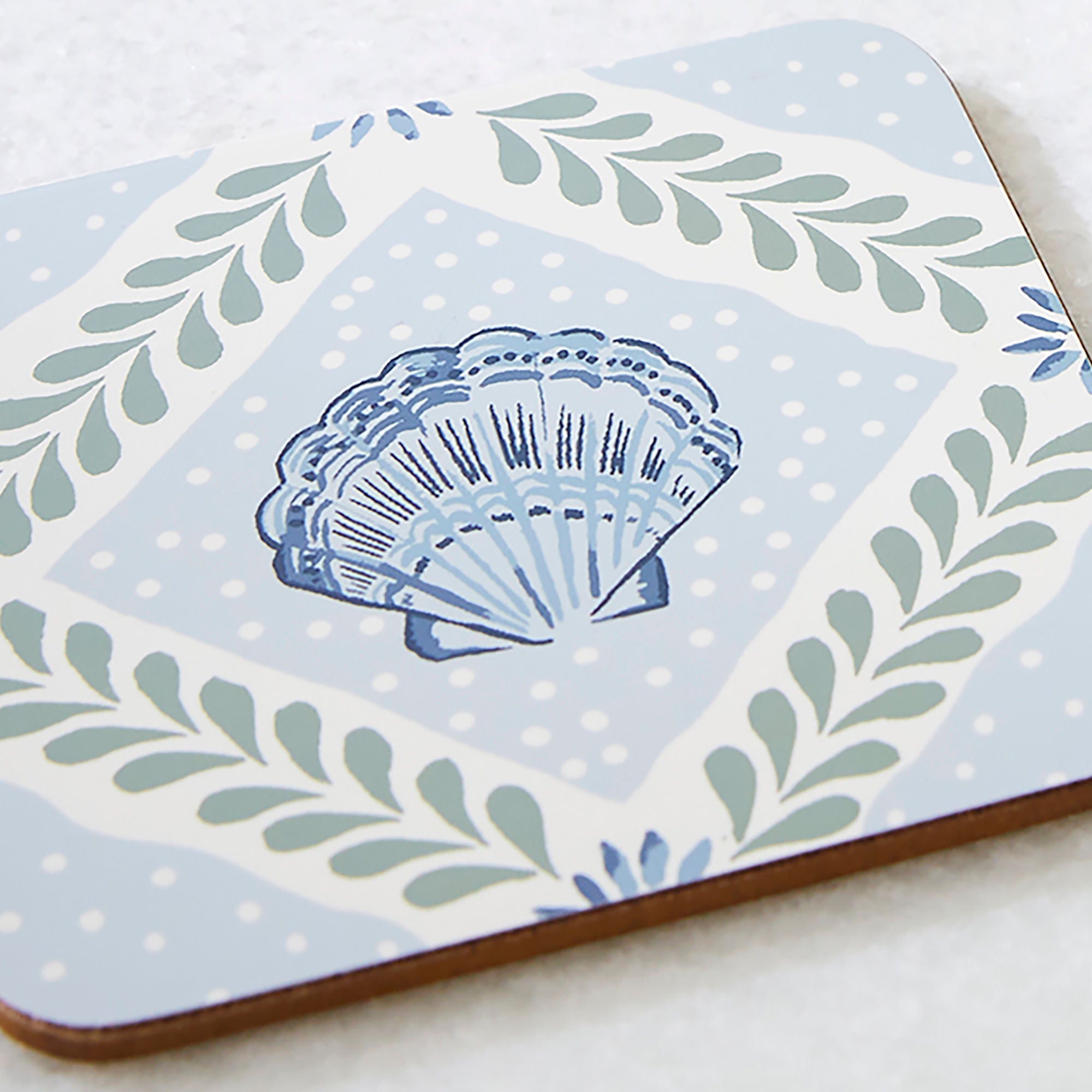 Coastal Treasures Coasters 4 Pack in Blue - Coaster - Ulster Weavers