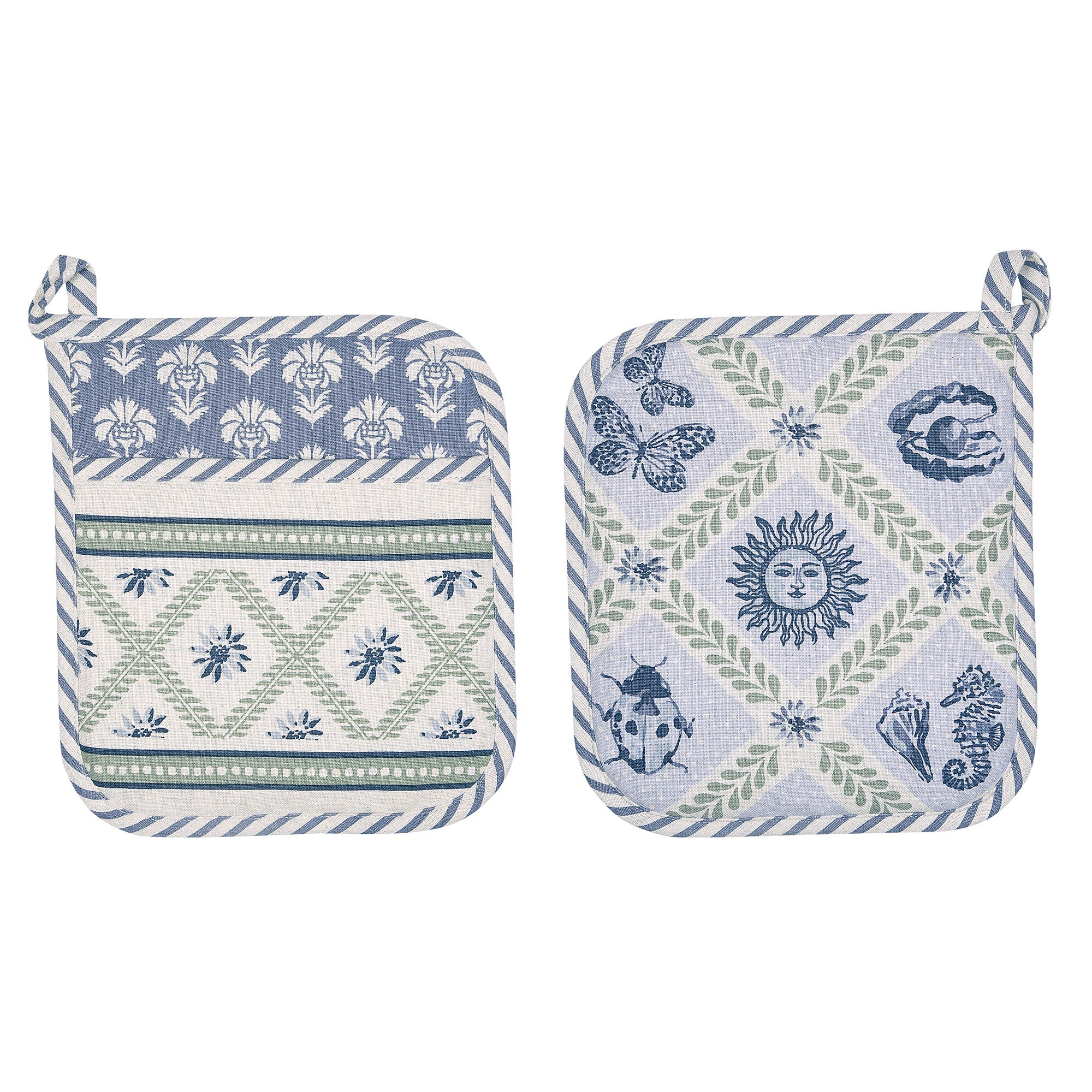 Coastal Treasures Pot Mitt in Blue - Pot Mitt - Ulster Weavers