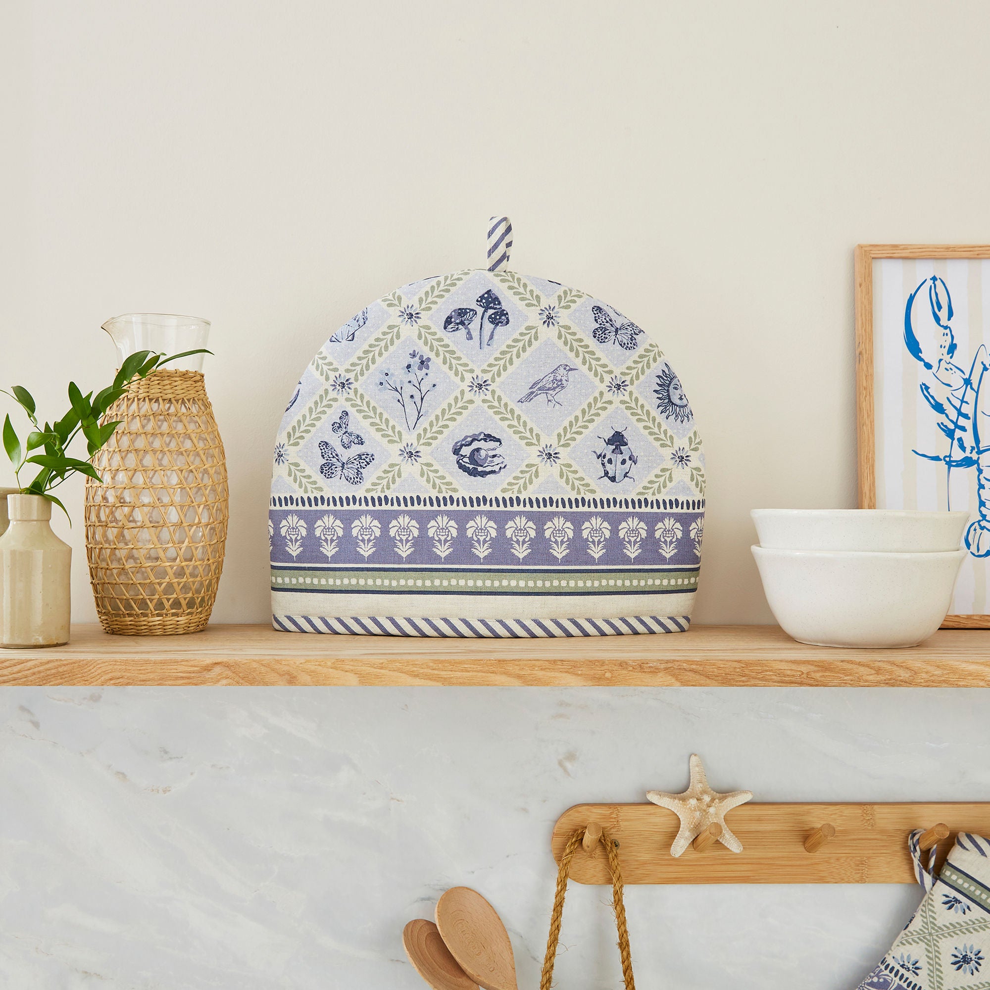 Coastal Treasures Tea Cosy in Blue - Tea Cosy - Ulster Weavers