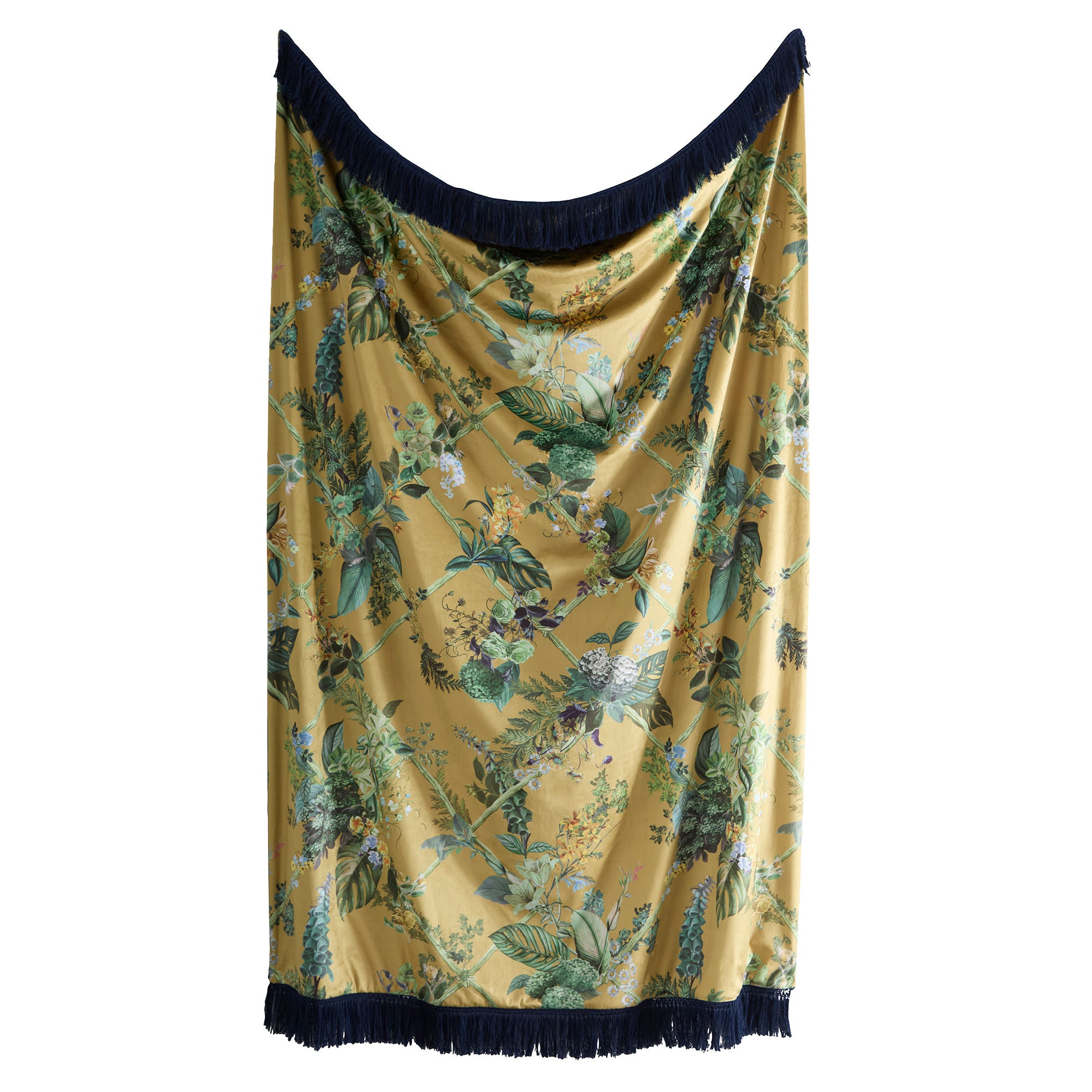 Cotswold Fantasia Throw in Gold 130 x 180cm - Throw - Laurence Llewelyn-Bowen