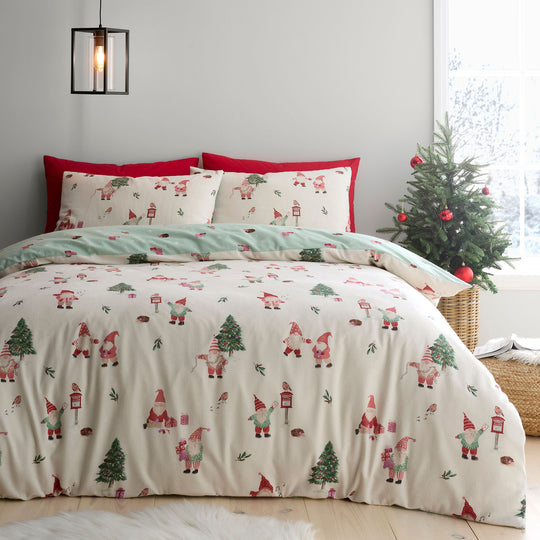 Christmas Gonks Duvet Cover Set in Natural