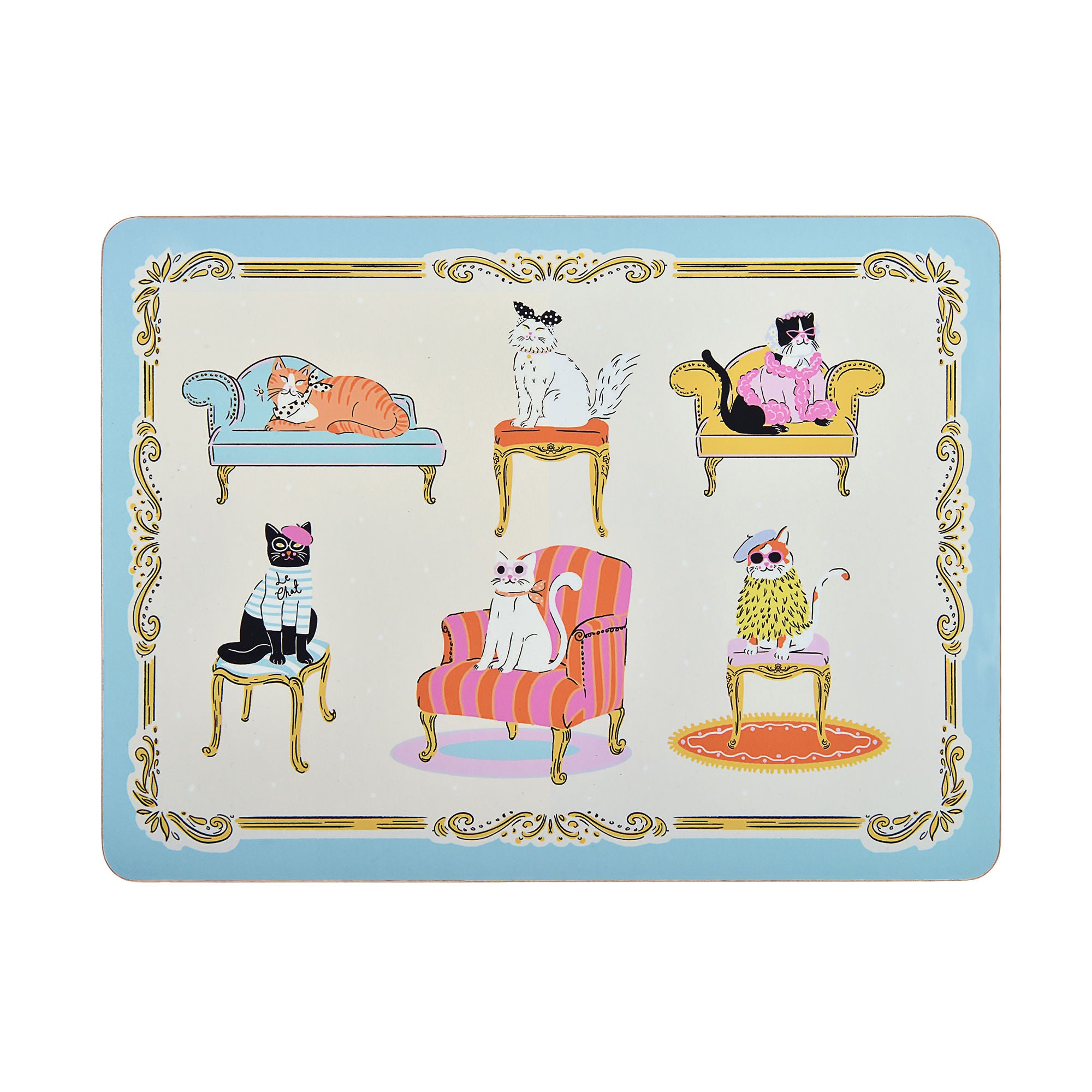 Ulster Weavers Cool Cats Placemat - 4 Pack One Size in Multi - Placemat - Ulster Weavers