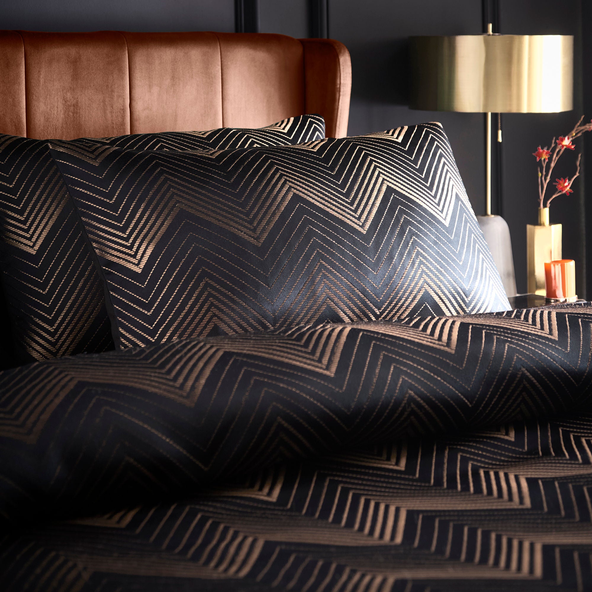 Cocktail Duvet Cover Set in Black - Duvet Cover Set - Laurence Llewelyn-Bowen