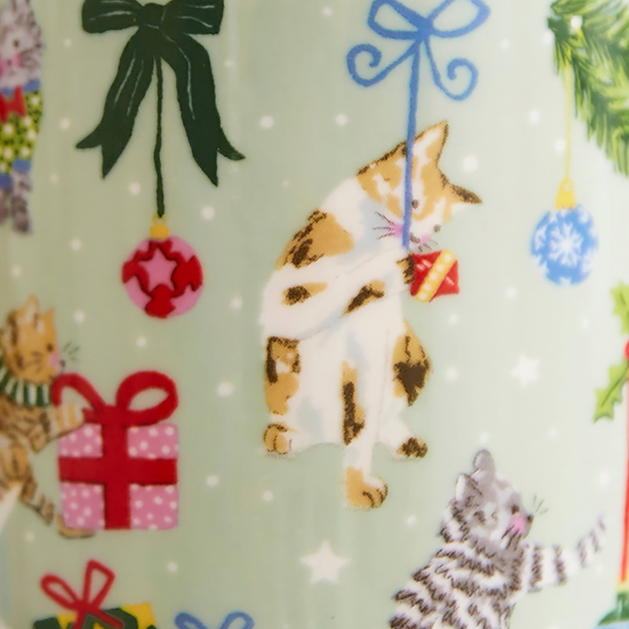 Christmas Cats Bone China Mug in Seafoam - Mug - Ulster Weavers