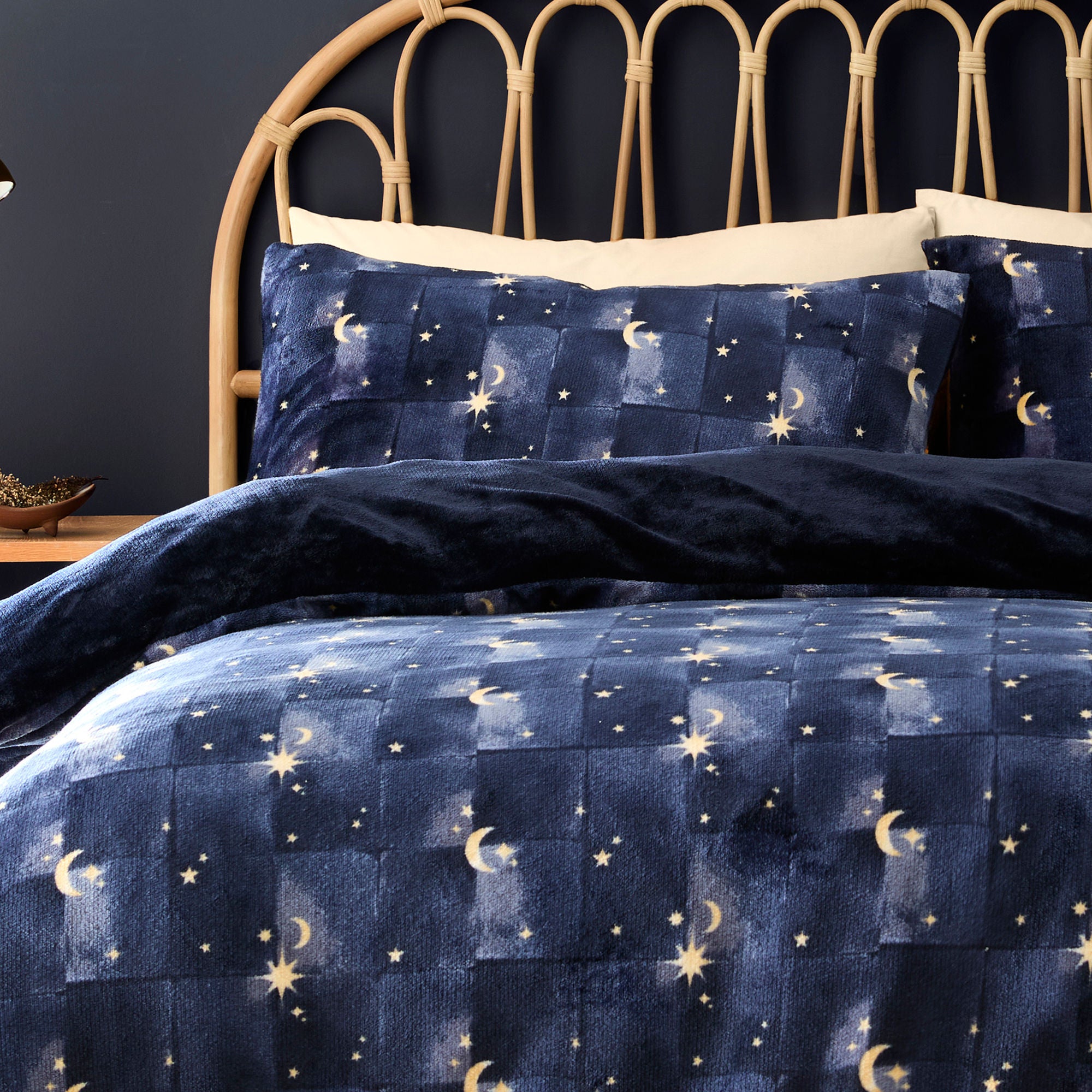 Cosmic Star Duvet Cover Set in Navy - Duvet Cover Set - Fusion