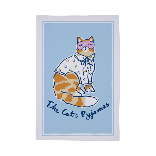 Cat's Pyjama's Cotton Tea Towel in Multicolour