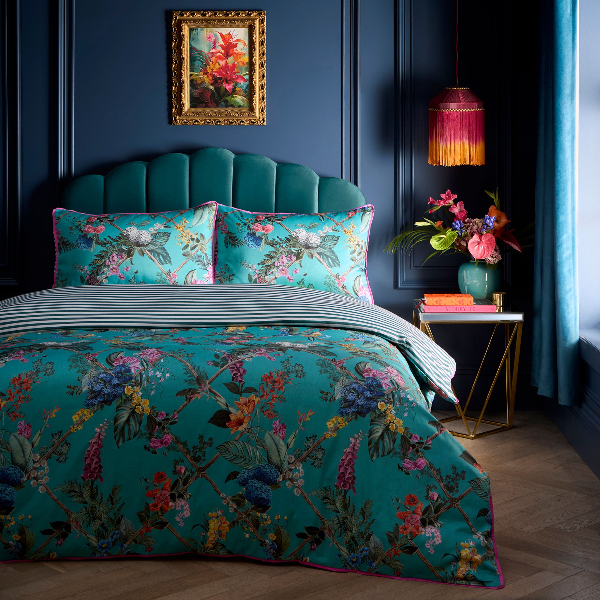 Cotswold Fantasia Duvet Cover Set by Laurence Llewelyn-Bowen in Teal