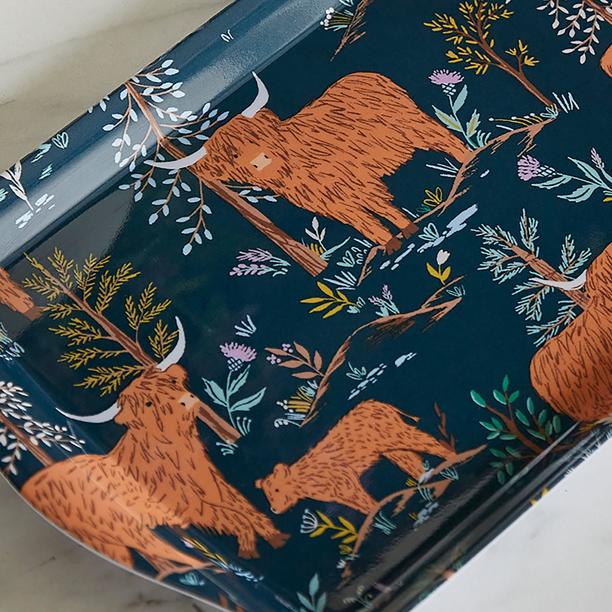 Ulster Weavers Connie the Cow Tray - Small One Size in Navy - Tray - Ulster Weavers