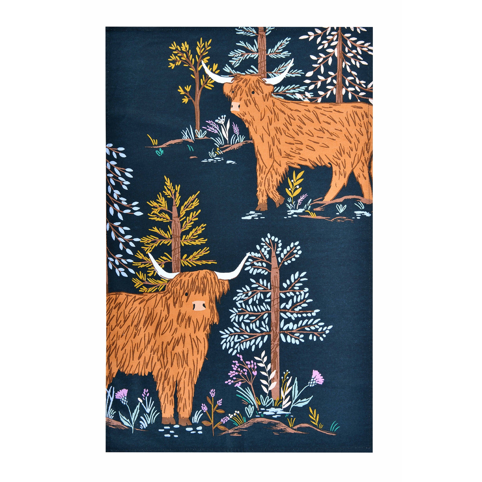 Ulster Weavers Connie the Cow Tea Towel - Cotton One Size in Navy - Tea Towel - Ulster Weavers